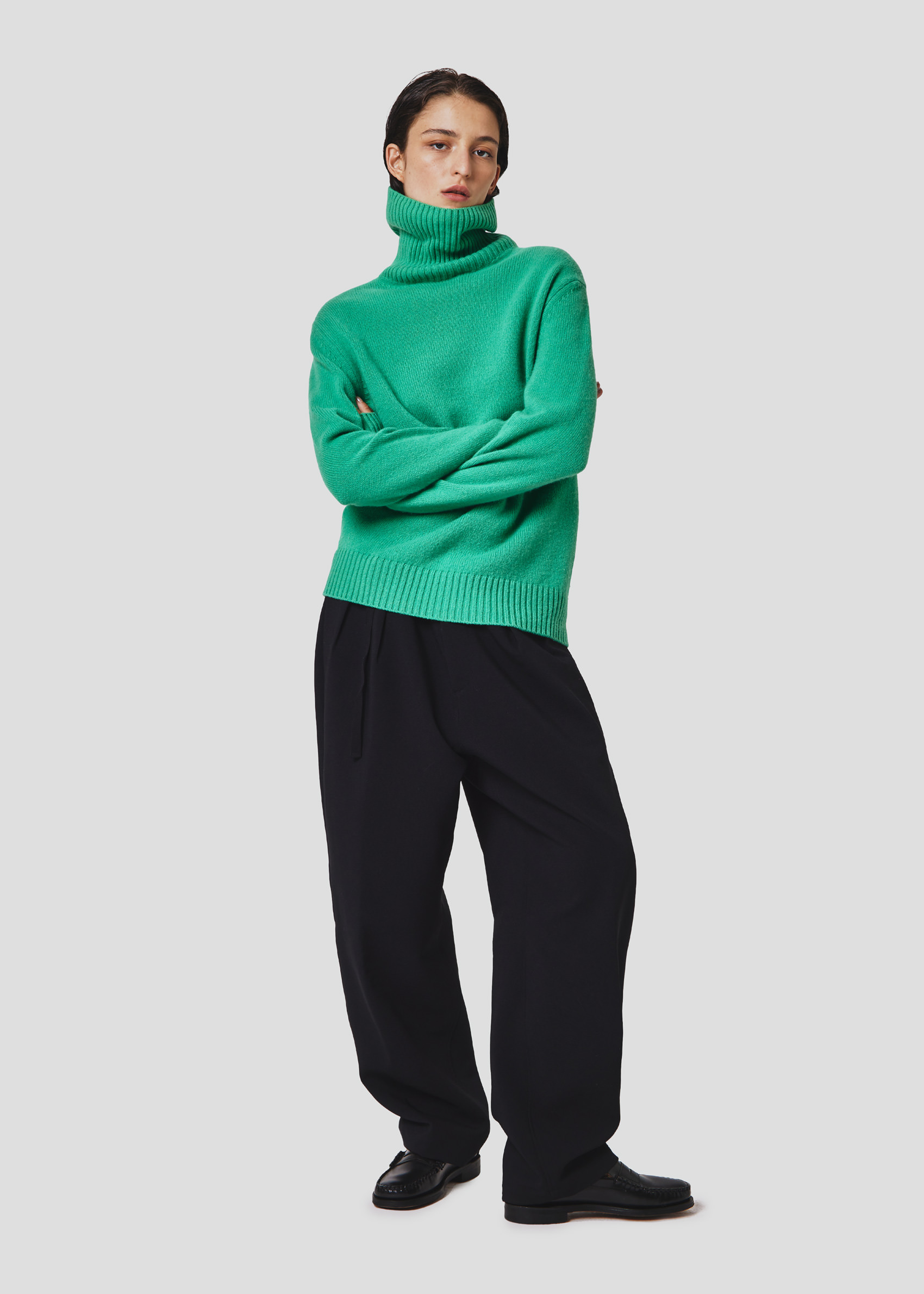 SEVEN GAUGE: MAGLIA COLLO ALTO IN LANA FELCE