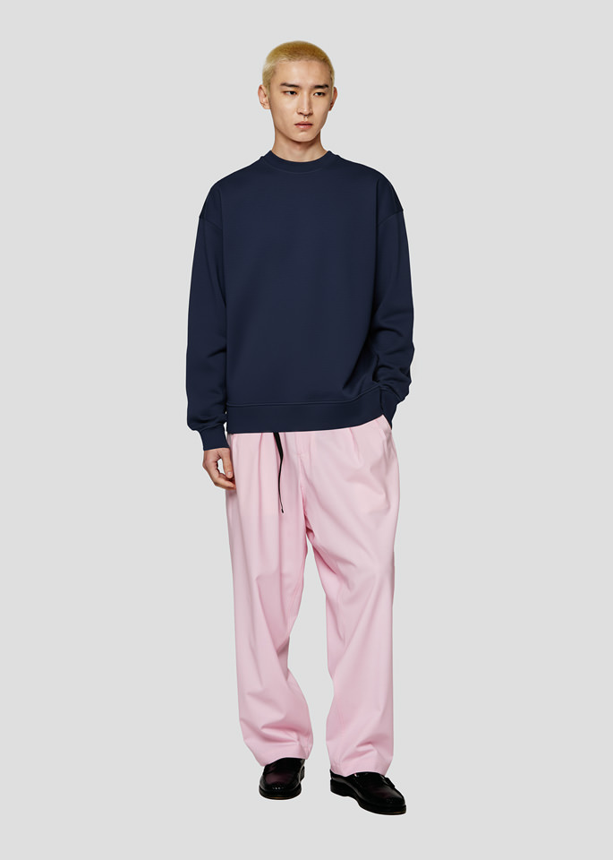 SEVEN GAUGE FELPA GIROCOLLO BLU