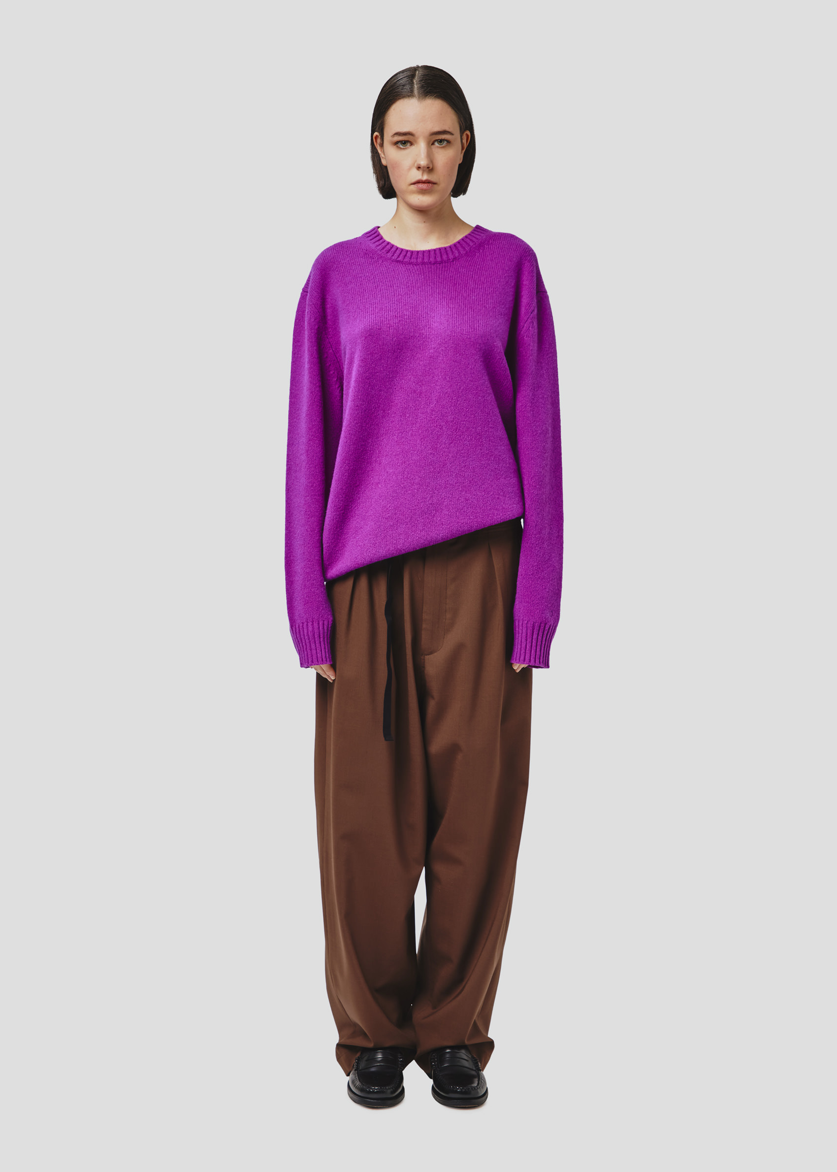 SEVEN GAUGE MAGLIA GIROCOLLO IN LANA VIOLA