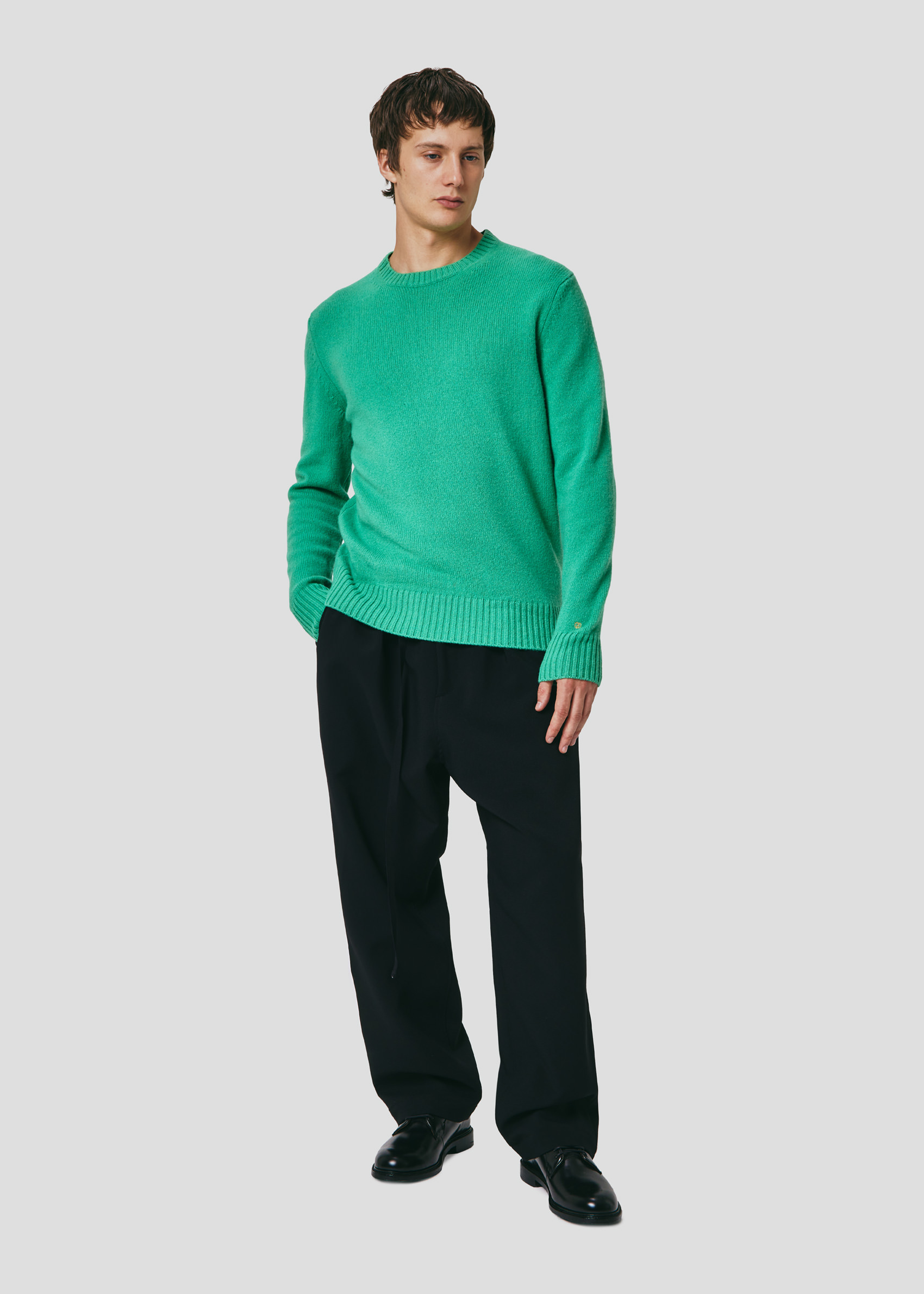 SEVEN GAUGE CREW NECK SWEATER FELCE