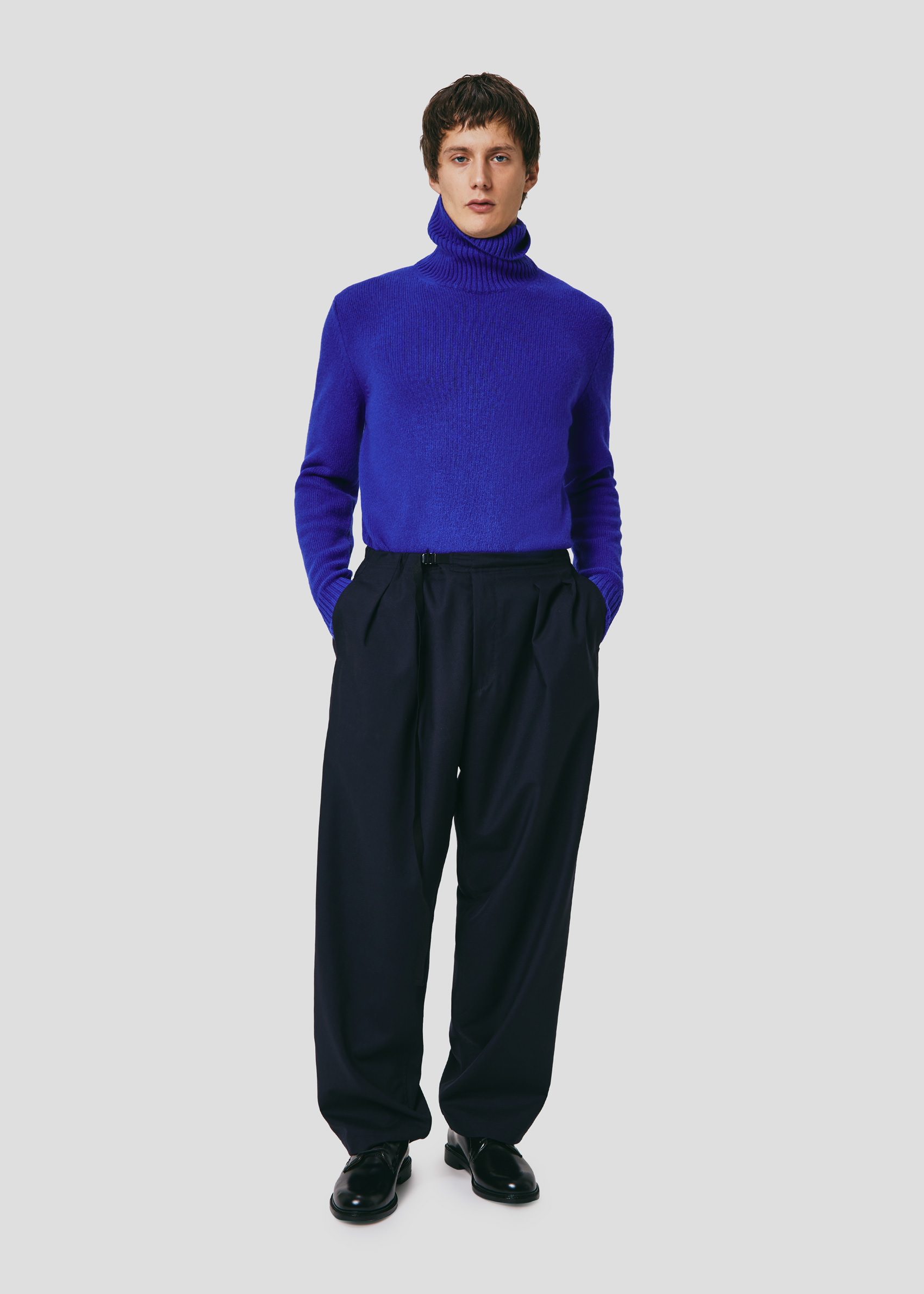 SEVEN GAUGE TROPICAL WOOL TROUSERS BLUE