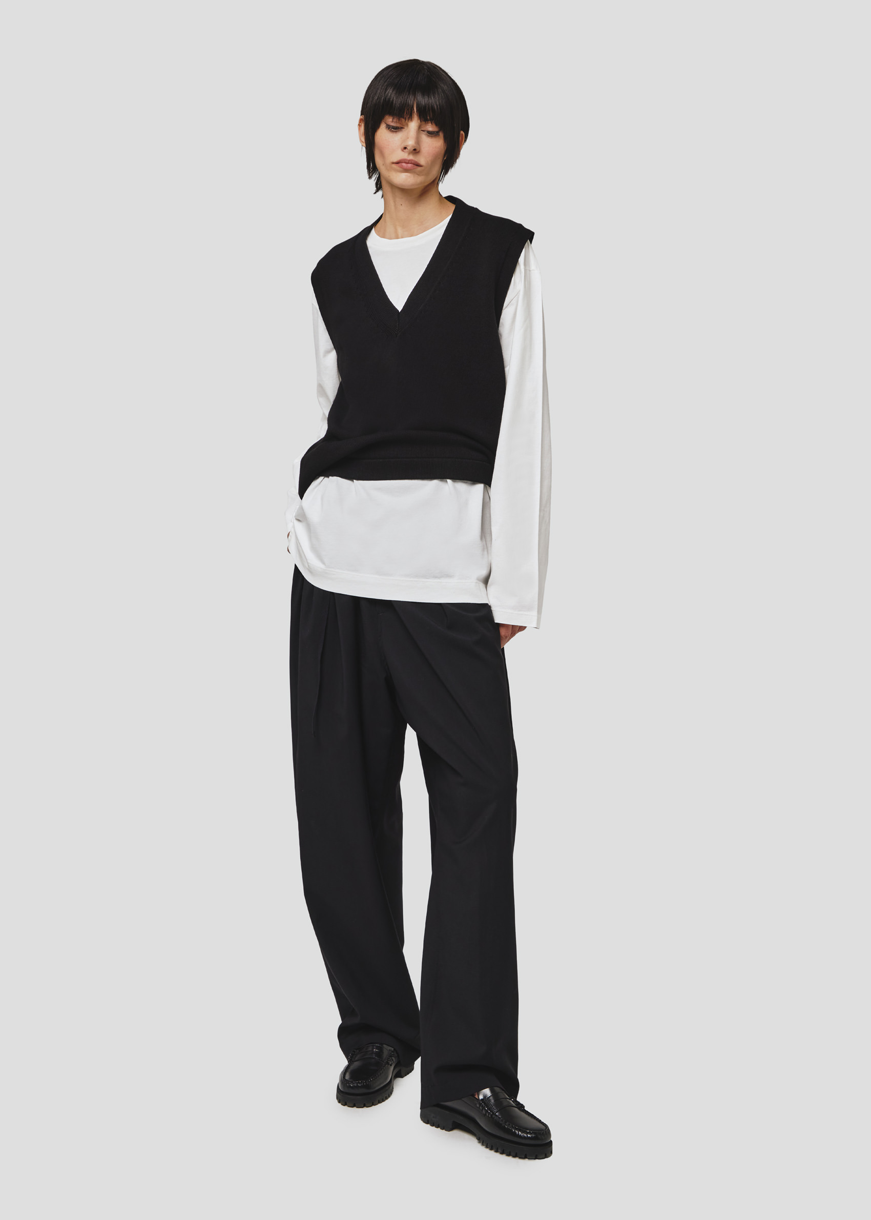 SEVEN GAUGE: GILET IN COTONE NERO