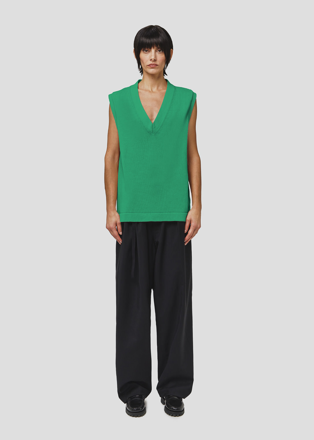 SEVEN GAUGE: GILET IN COTONE VERDE