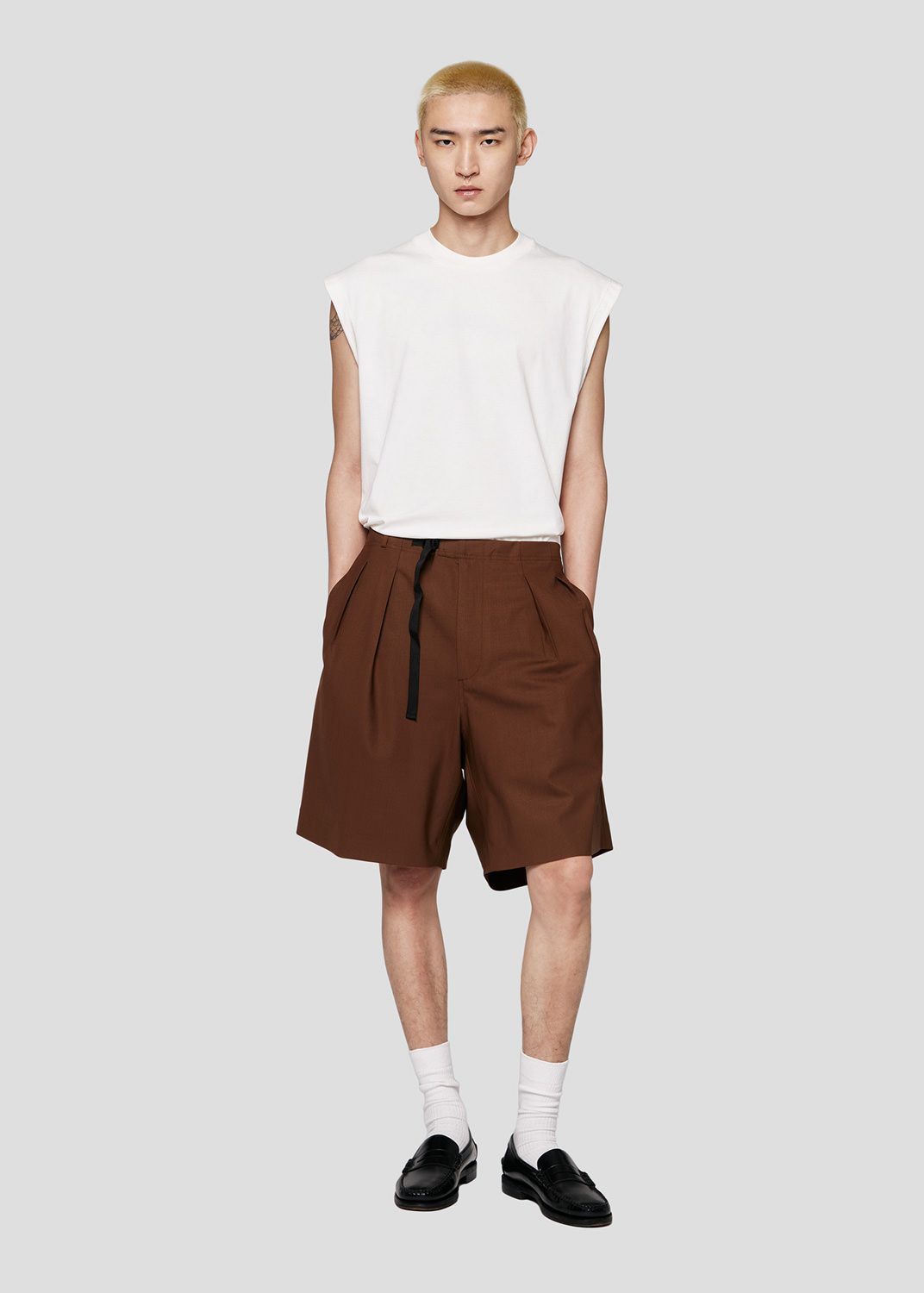 SEVEN GAUGE: T-SHIRT SLEEVELESS HEAVY JERSEY WHITE