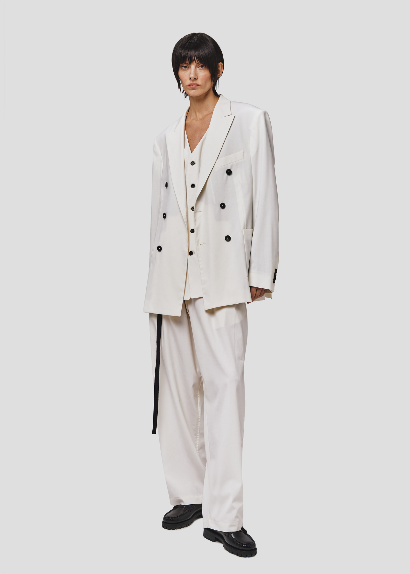 Seven Gauge BLAZER DOUBLE BREAST TROPICAL WOOL BLACK | Seven Gauge