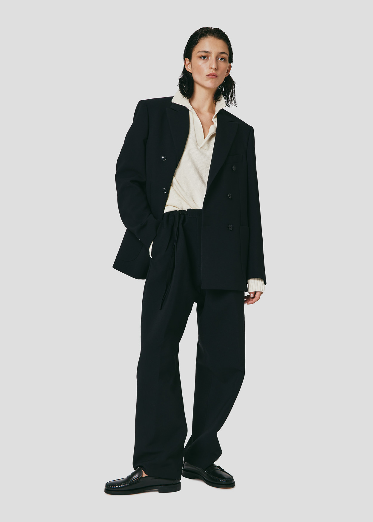 SEVEN GAUGE: TECHNICAL FABRIC BLAZER BLACK