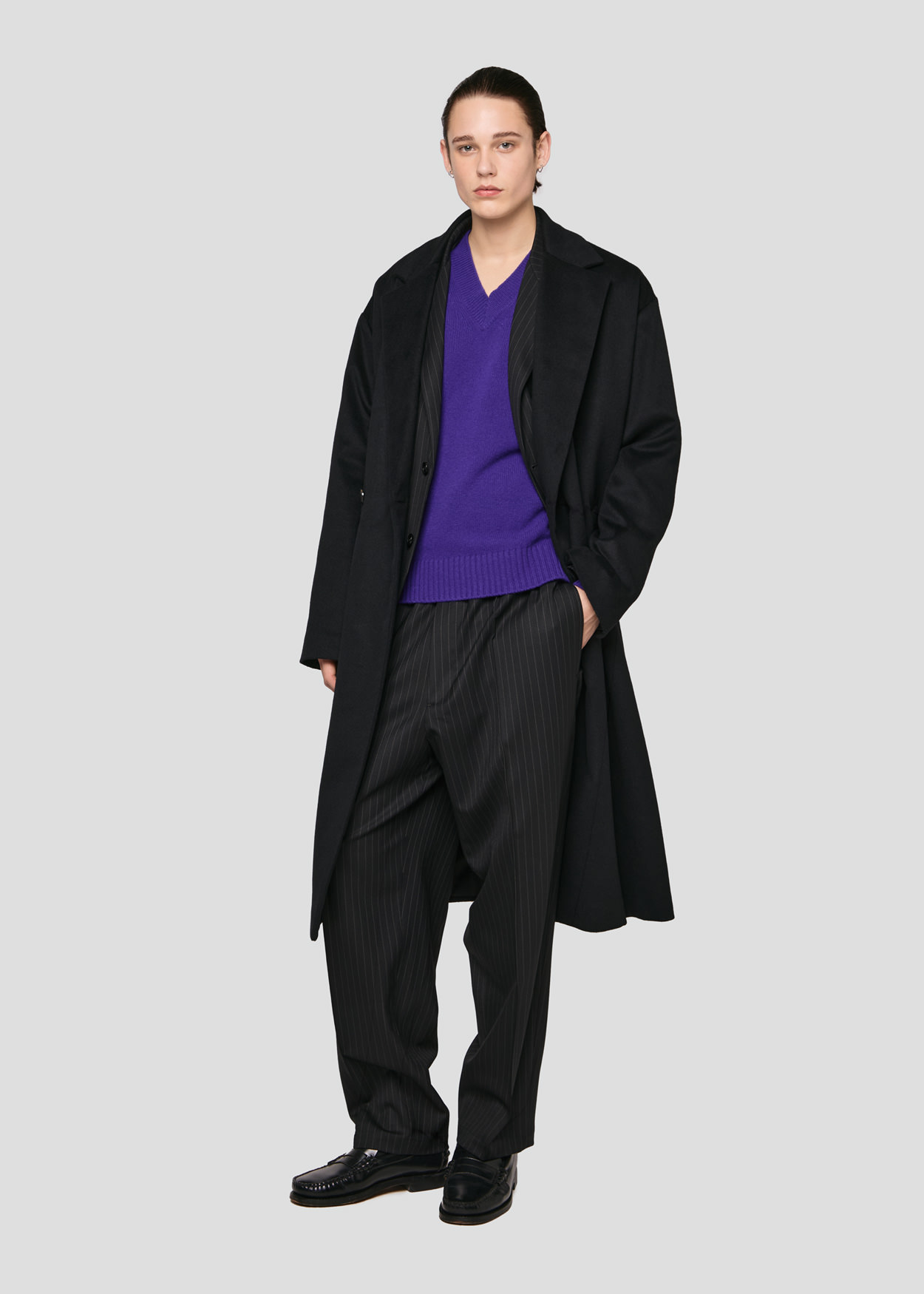 SEVEN GAUGE: WOOL COAT BLACK