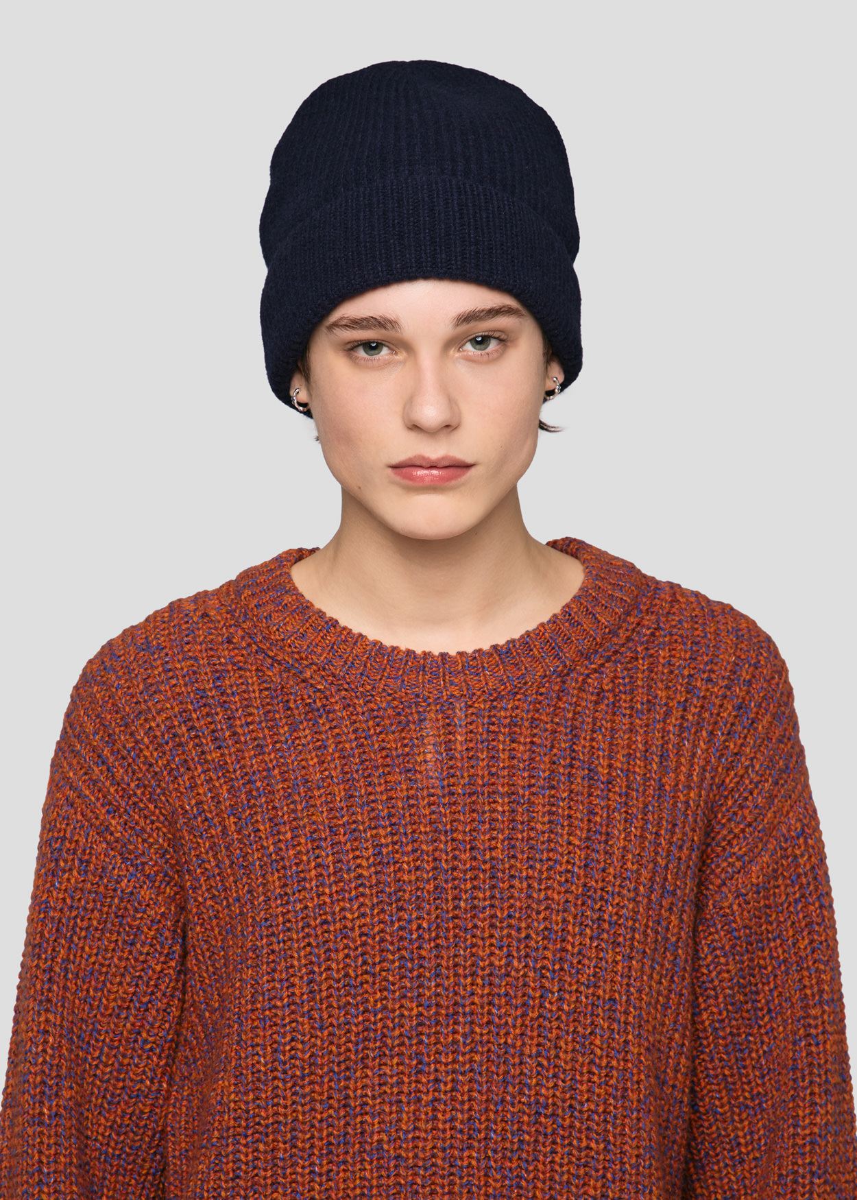 SEVEN GAUGE: CUFFIA IN LANA BLU