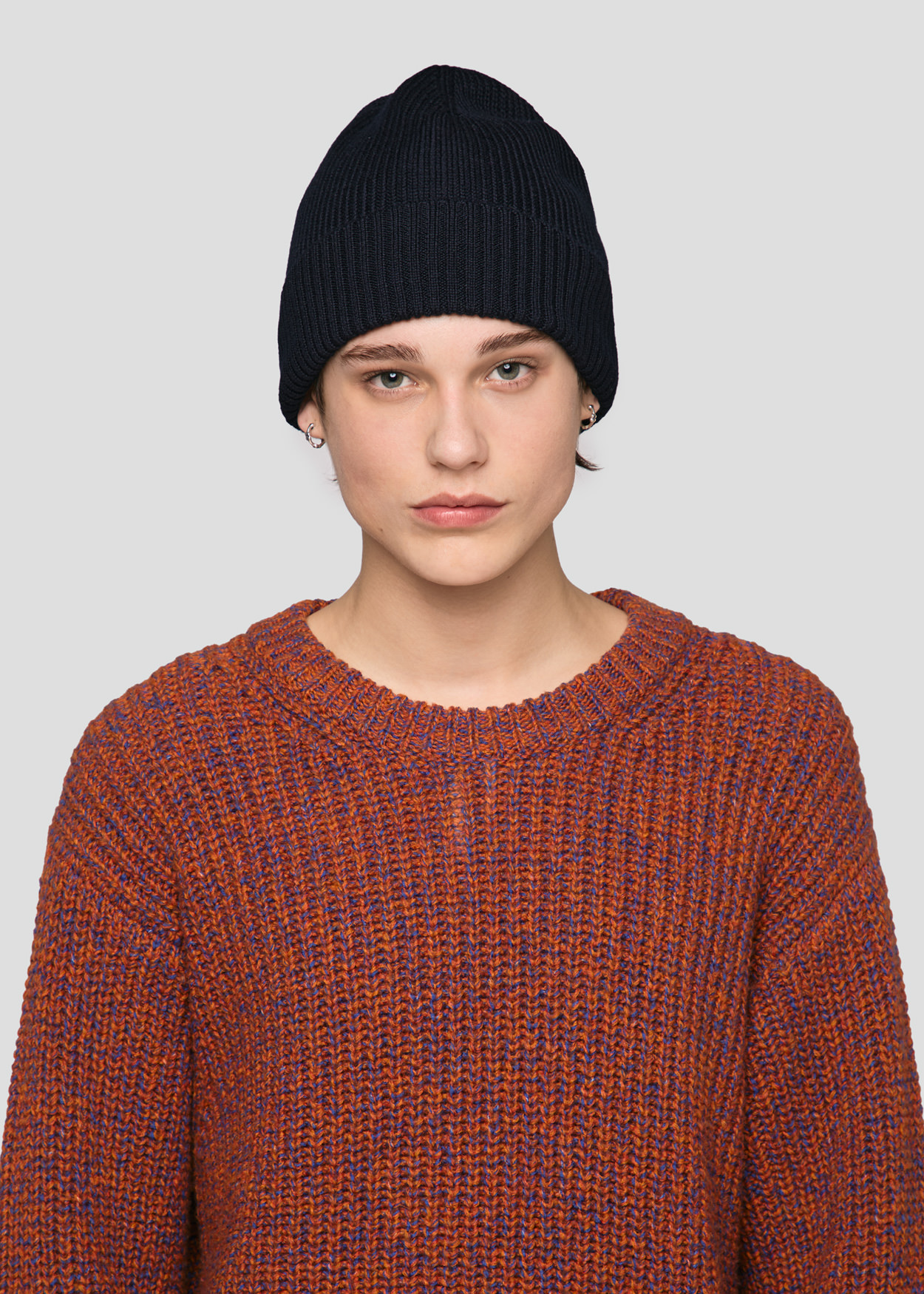 SEVEN GAUGE: CUFFIA IN MERINOS BLU