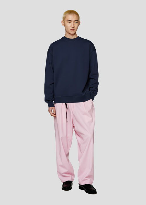 SEVEN GAUGE: FELPA GIROCOLLO BLU