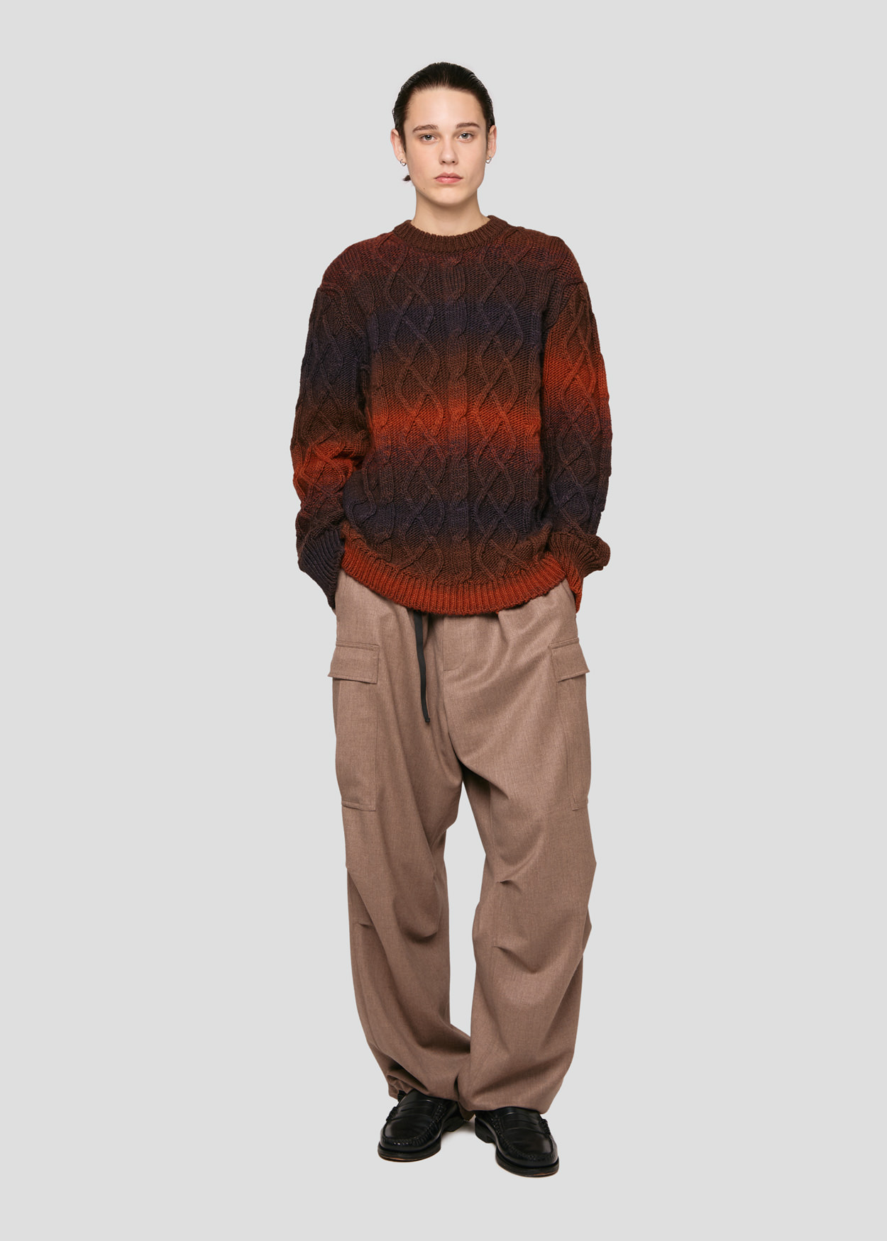 SEVEN GAUGE: DEGRADE' CREWNECK SWEATER MORO