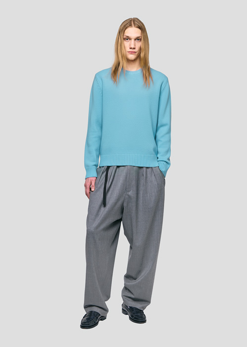 SEVEN GAUGE: LAMBSWOOL CREWNECK SWEATER PUFFO