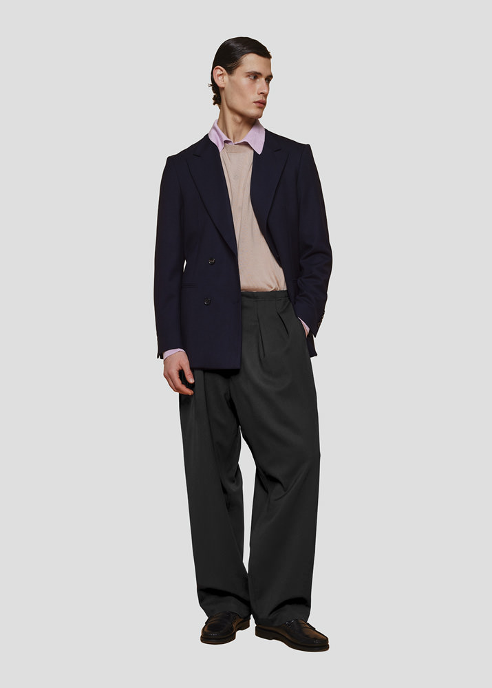 SEVEN GAUGE: TROUSERS TROPICAL WOOL GREY