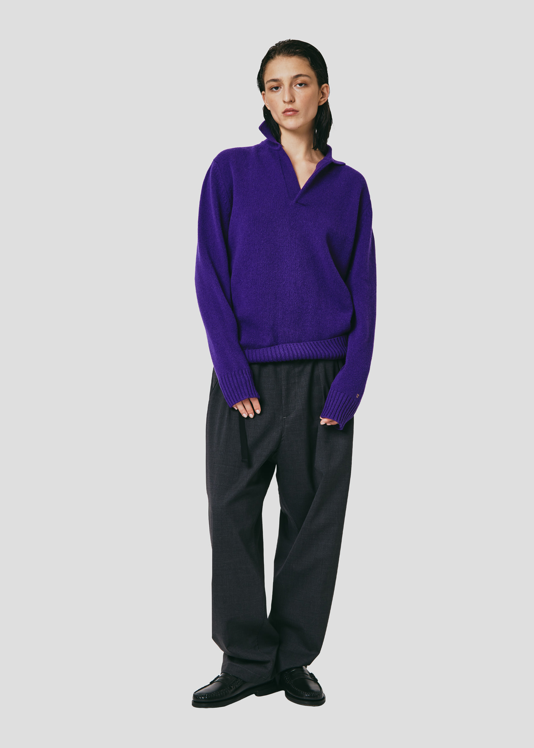 Purple crew deals neck sweater