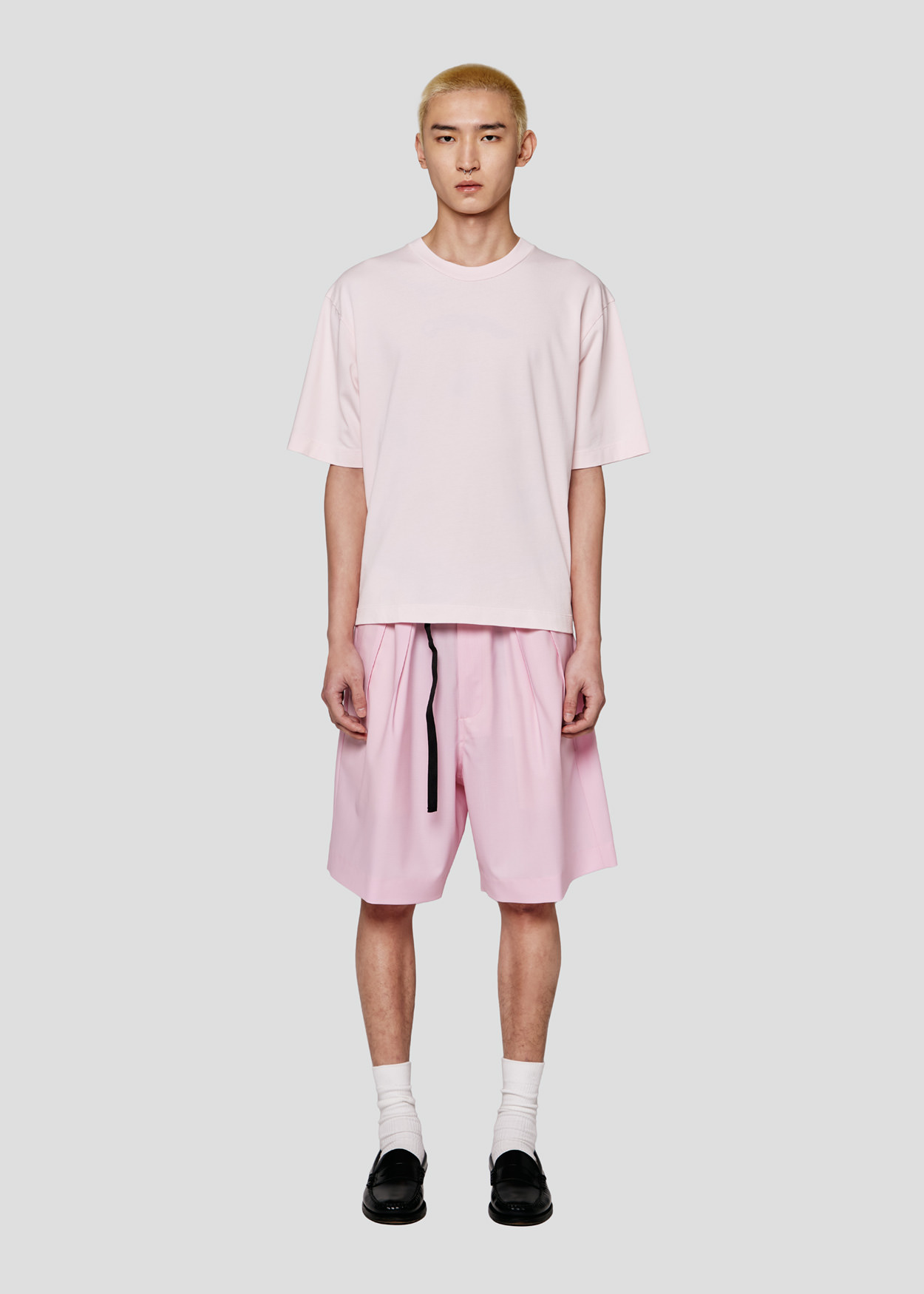 SEVEN GAUGE: T-SHIRT CREWNECK SHORT SLEEVE HEAVY JERSEY LIGHT PINK