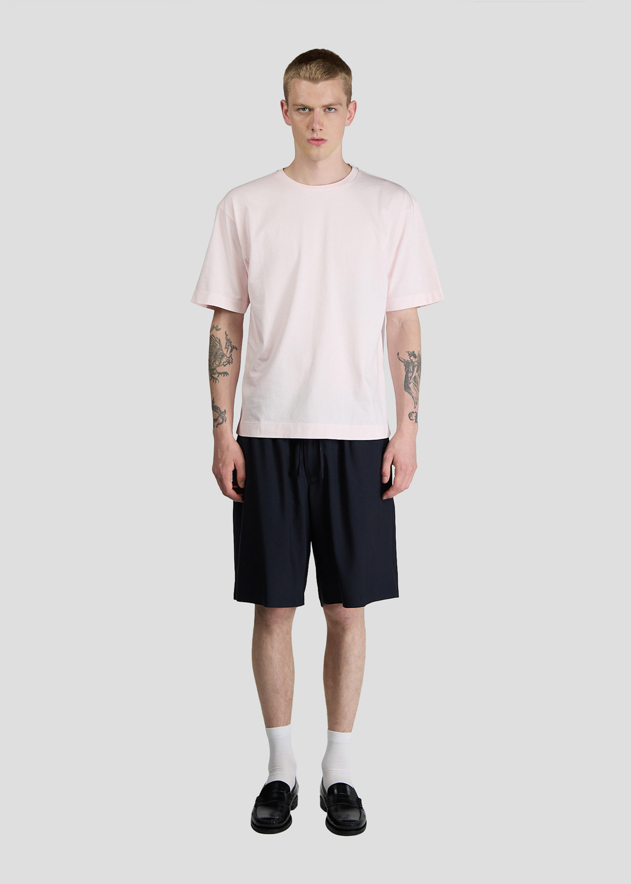 SEVEN GAUGE: T-SHIRT CREWNECK SHORT SLEEVE LIGHT PINK