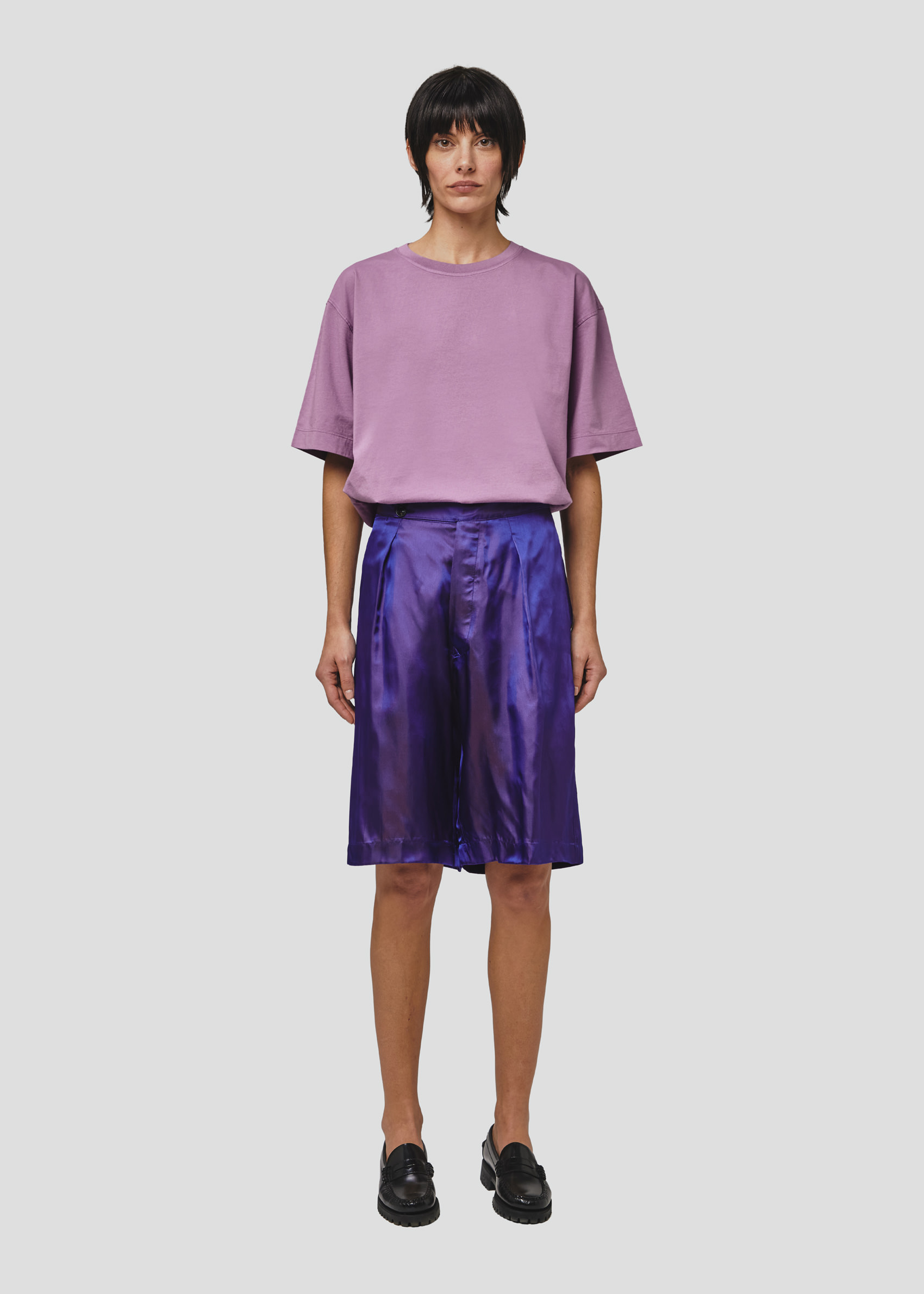 SEVEN GAUGE: SATIN SHORT PURPLE