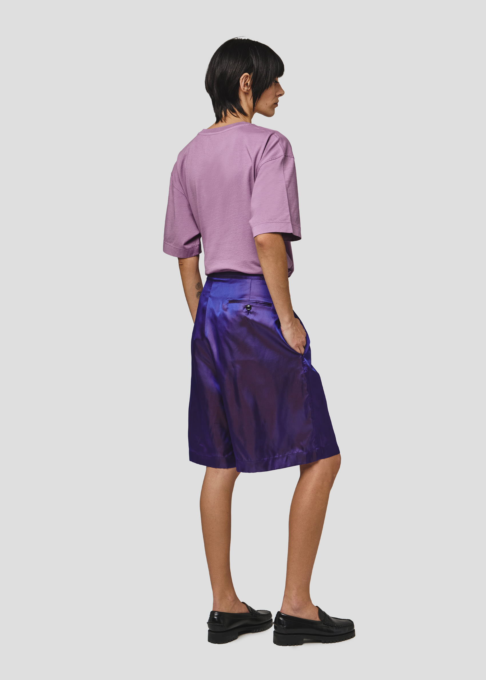 SEVEN GAUGE: SATIN SHORT PURPLE