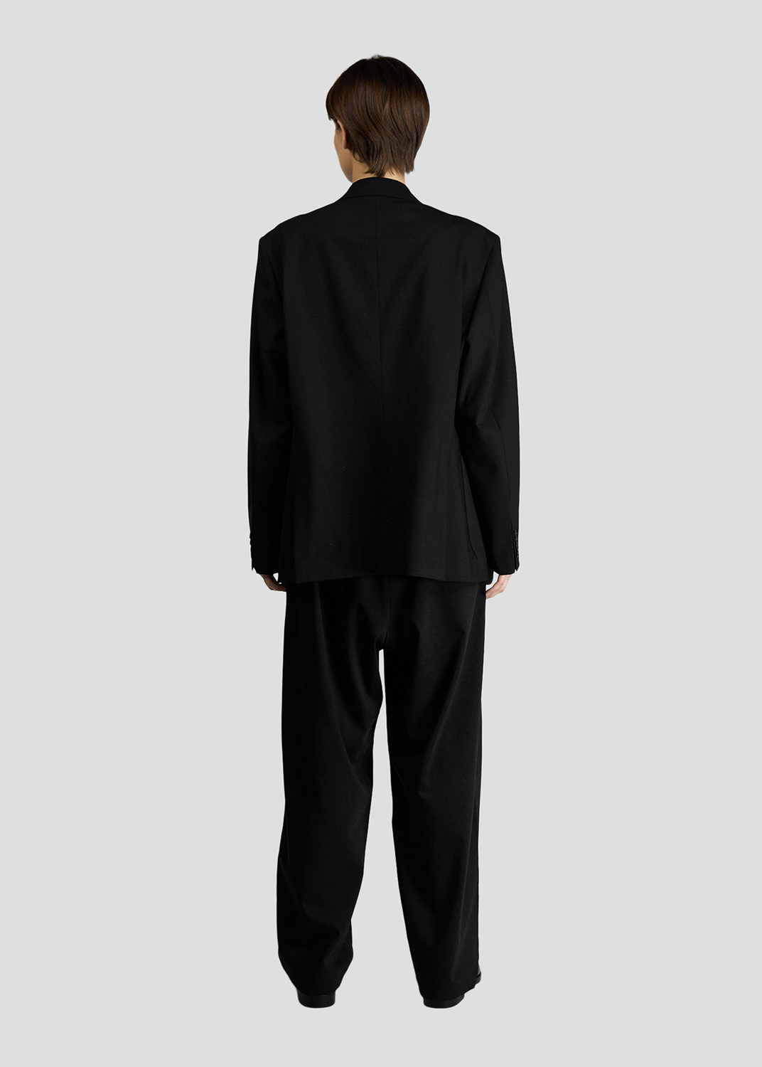 SEVEN GAUGE: BLAZER DOPPIOPETTO FRESCO DI LANA NERO