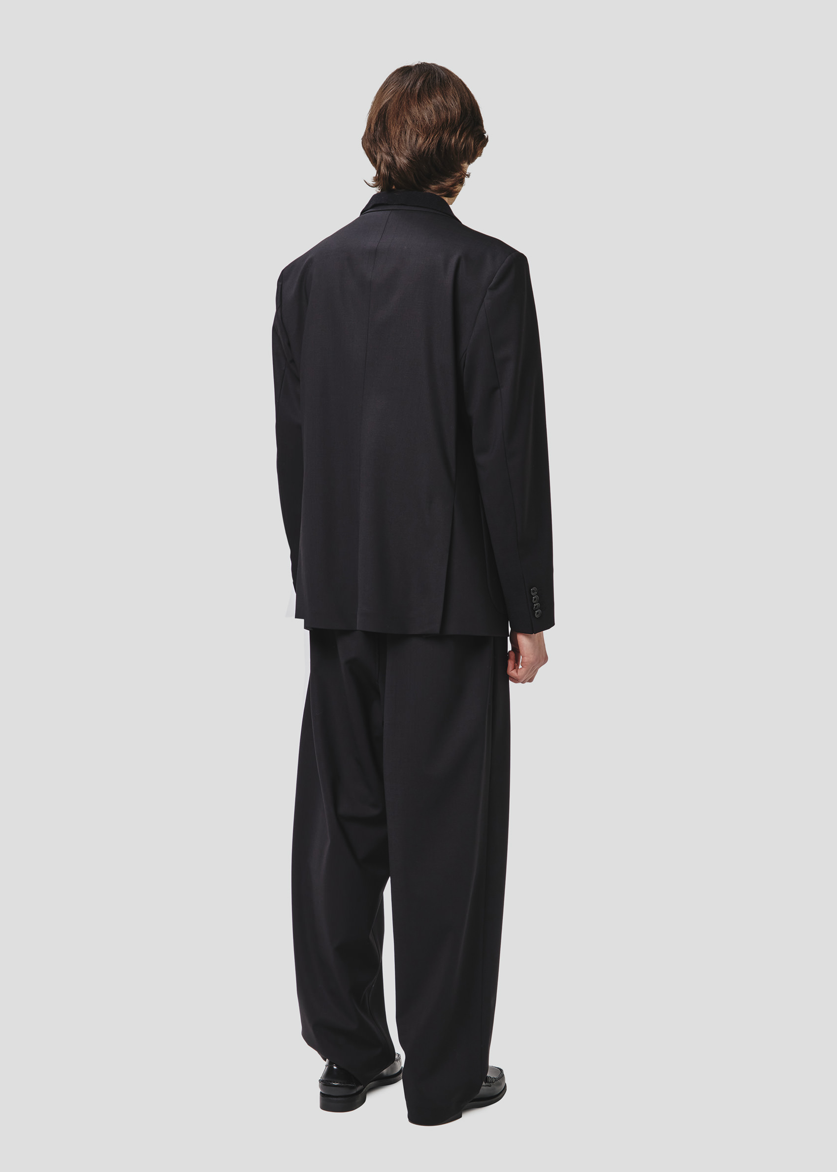 SEVEN GAUGE: BLAZER DOPPIOPETTO FRESCO LANA NERO