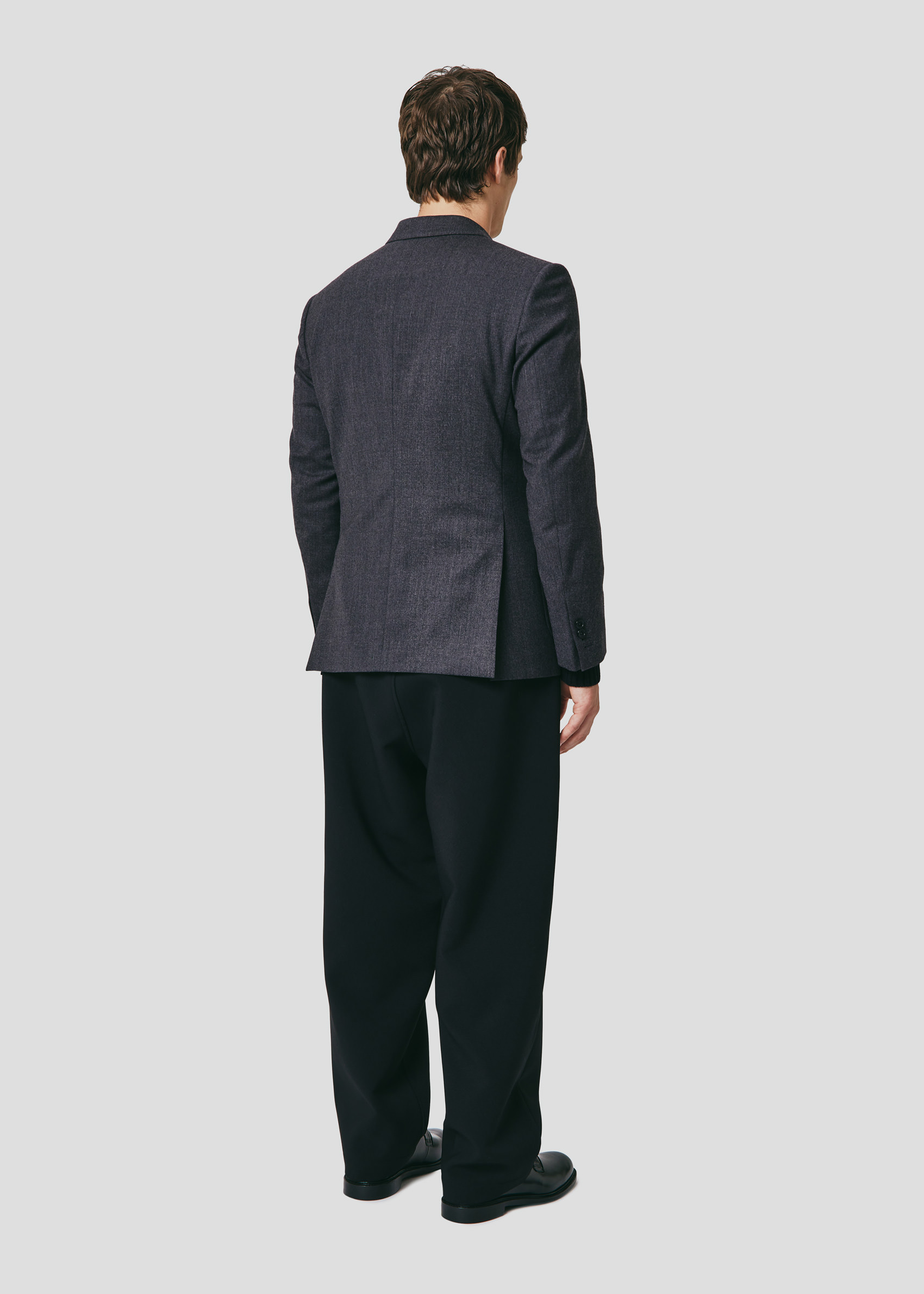 SEVEN GAUGE: BLAZER DOPPIOPETTO FRESCO DI LANA GRIGIO