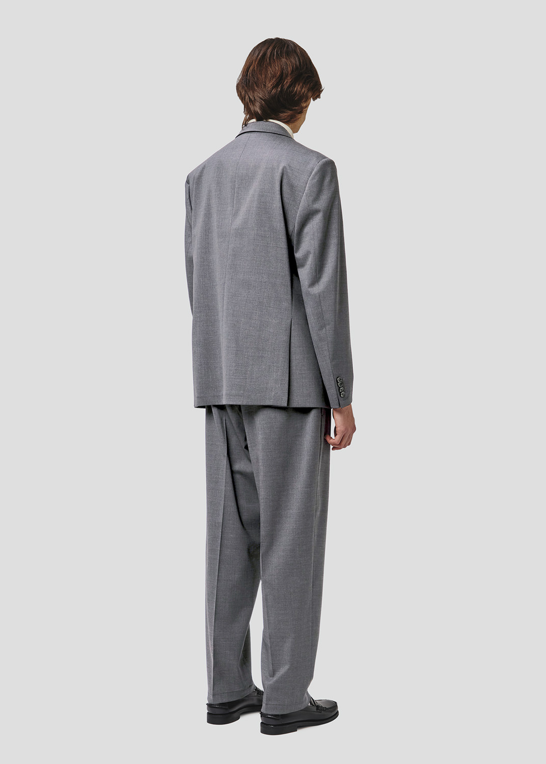 SEVEN GAUGE: BLAZER MONOPETTO FRESCO DI LANA GRIGIO