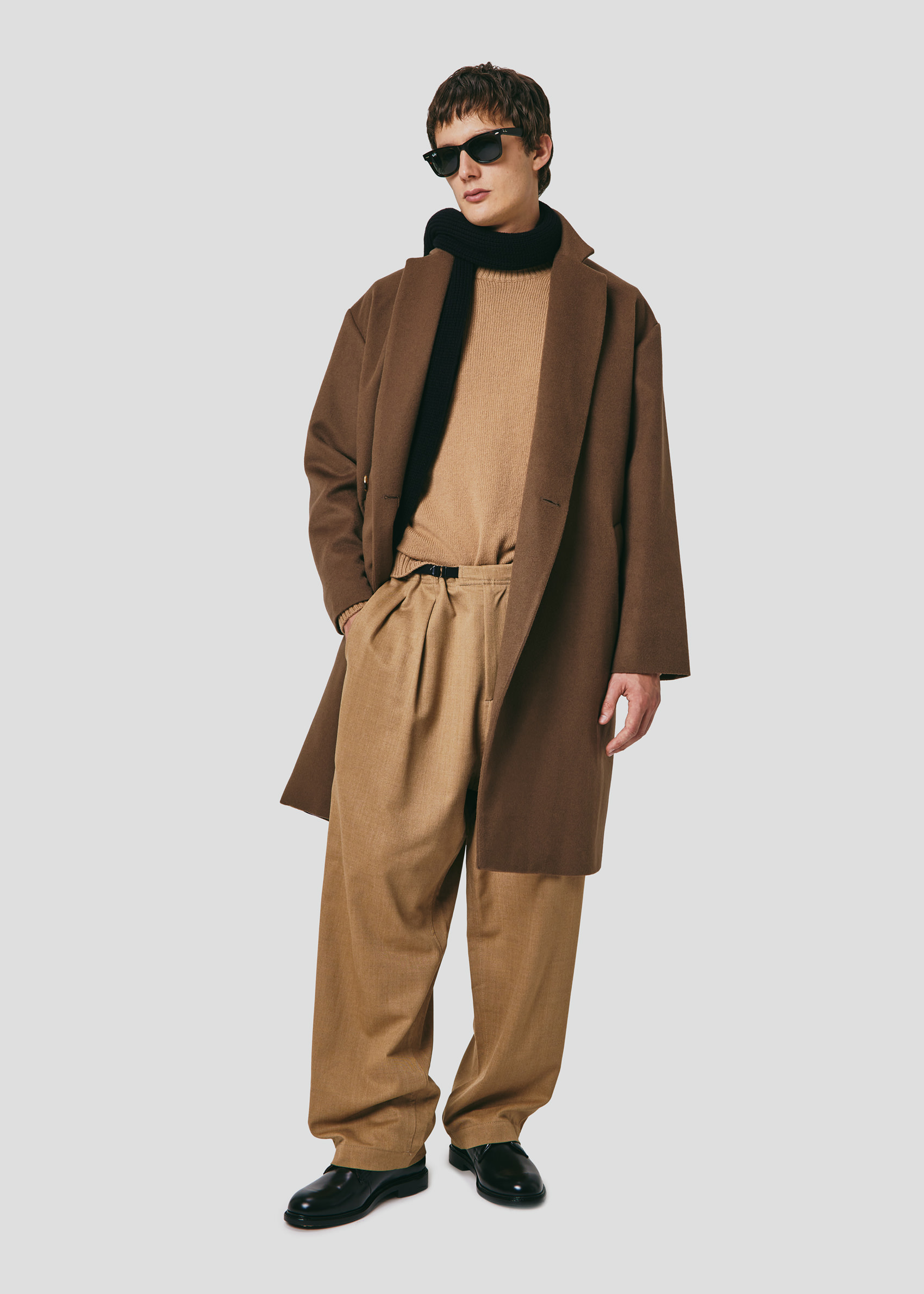 SEVEN GAUGE: CASHMERE BLEND COAT  TORTORA