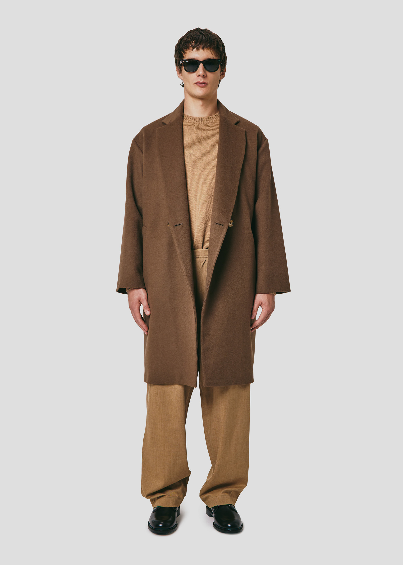 SEVEN GAUGE: CASHMERE BLEND COAT  TORTORA