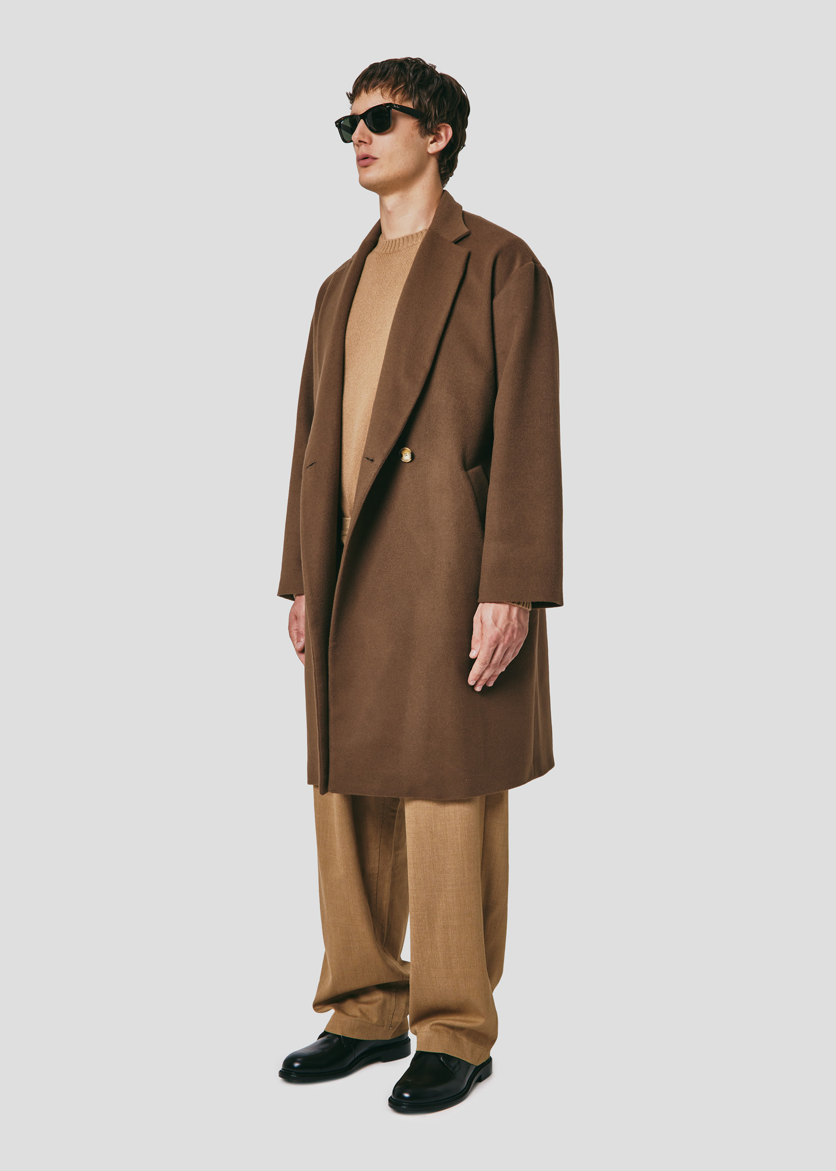 SEVEN GAUGE: CASHMERE BLEND COAT  TORTORA