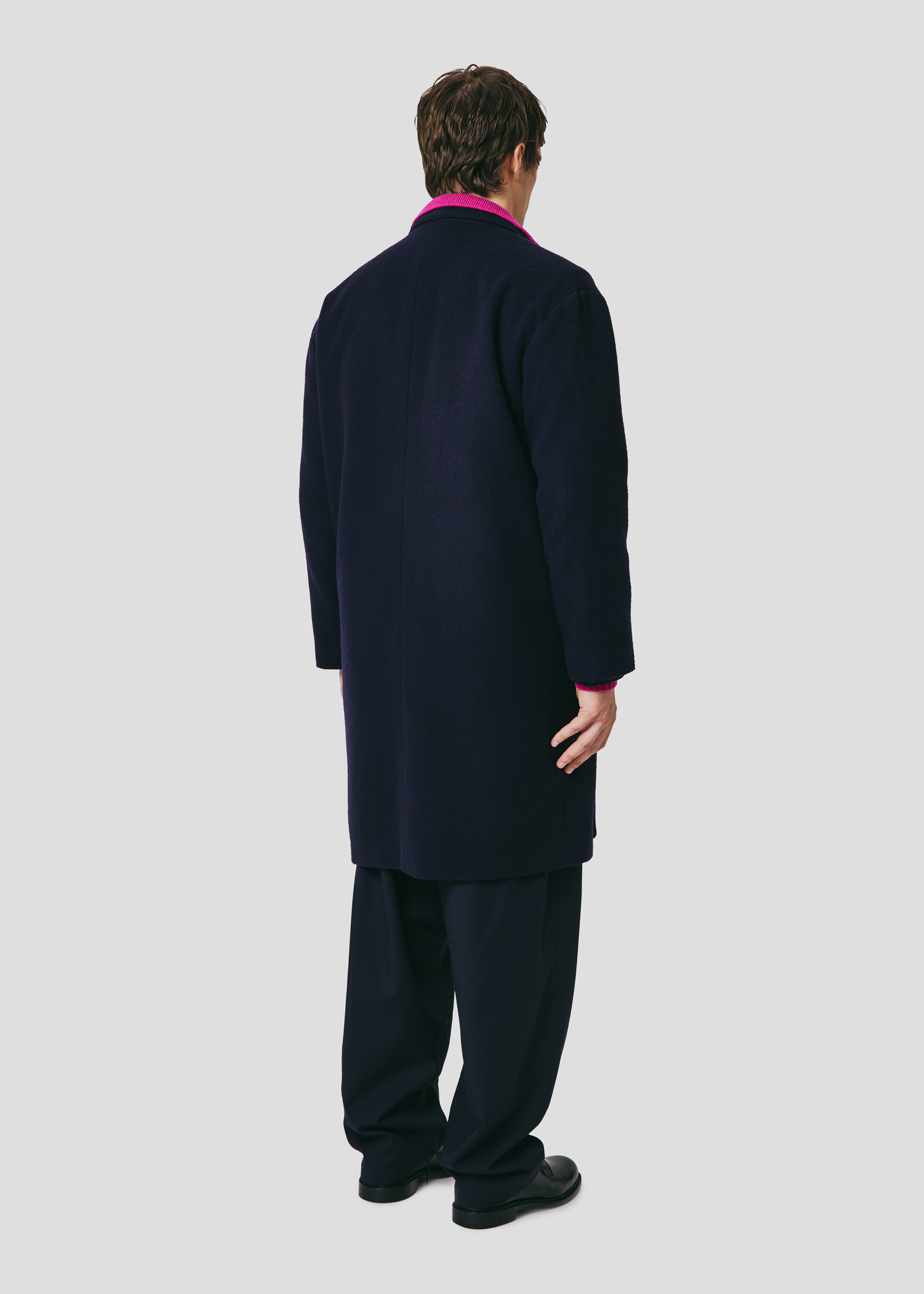 SEVEN GAUGE: CASHMERE BLEND COAT  BLUE