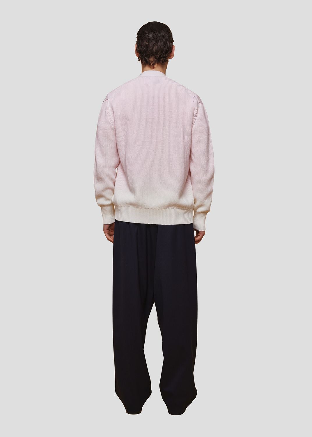 SEVEN GAUGE: CARDIGAN TIE DYE COSTA INGLESE PANNA/ROSA