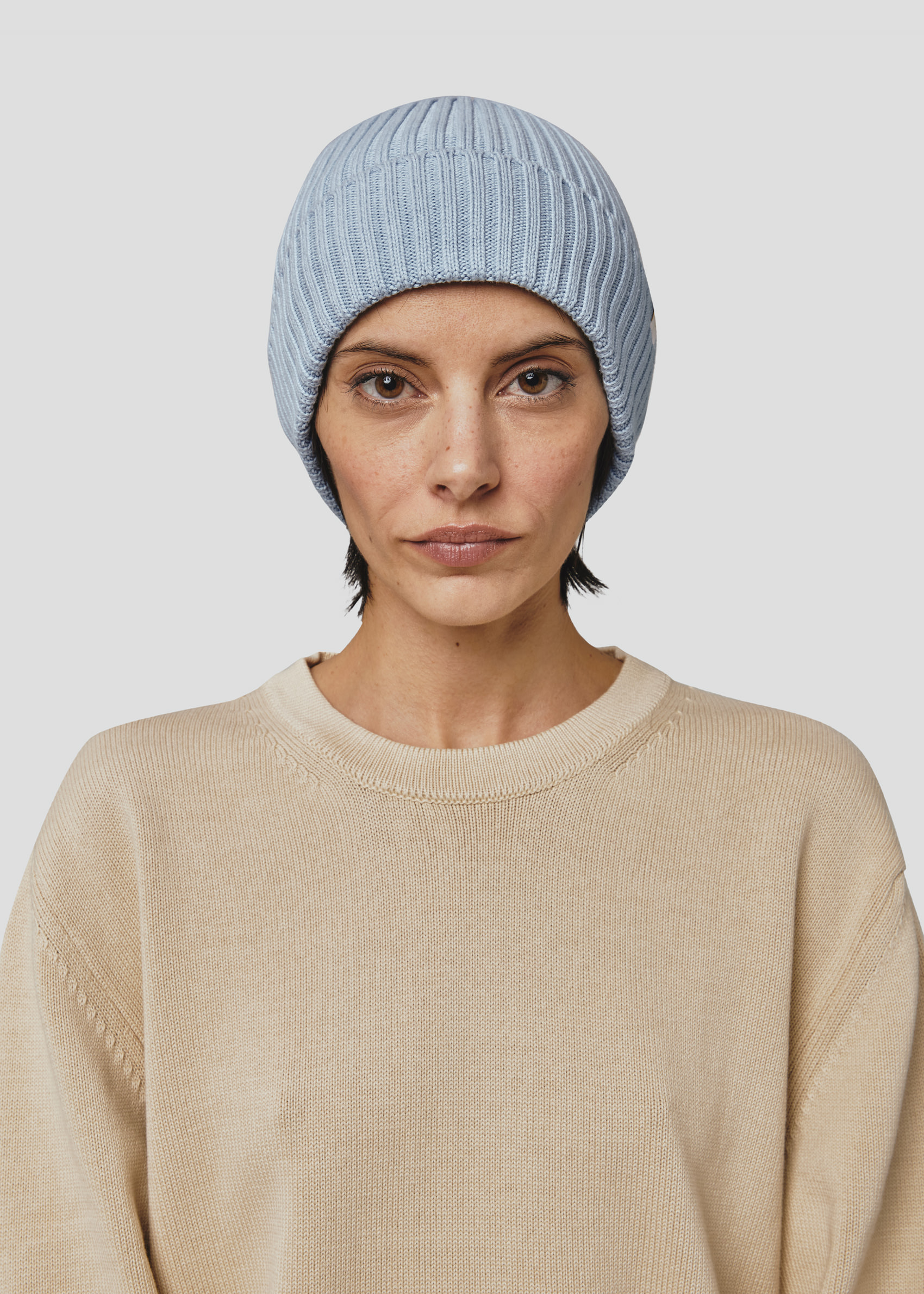 SEVEN GAUGE: COTTON BEANIE LIGHT BLUE