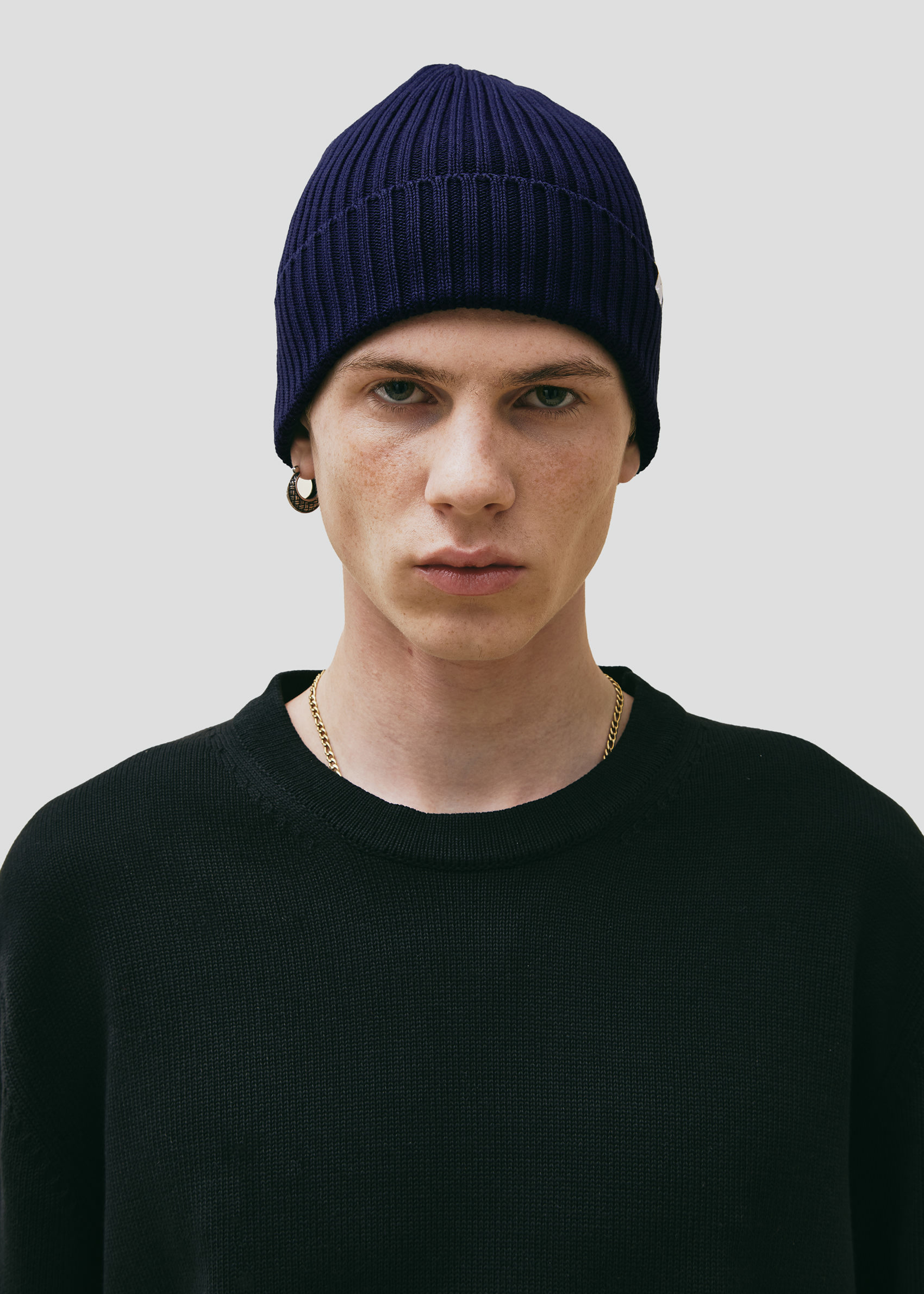 SEVEN GAUGE: CUFFIA IN COTONE BLU