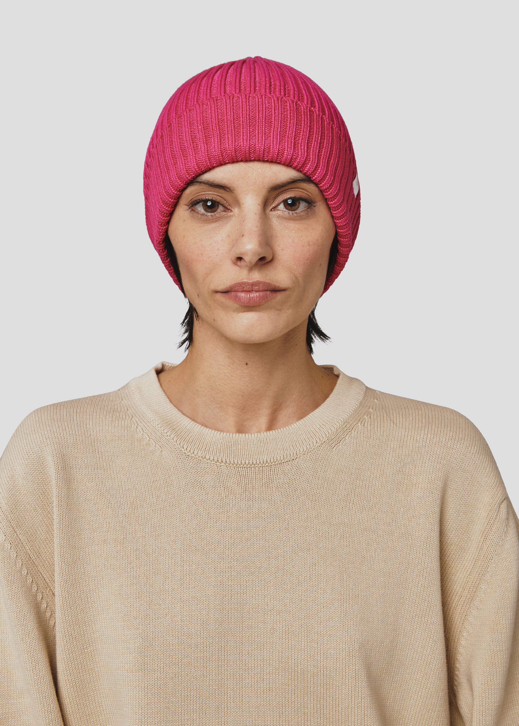 SEVEN GAUGE: COTTON BEANIE FUCSIA
