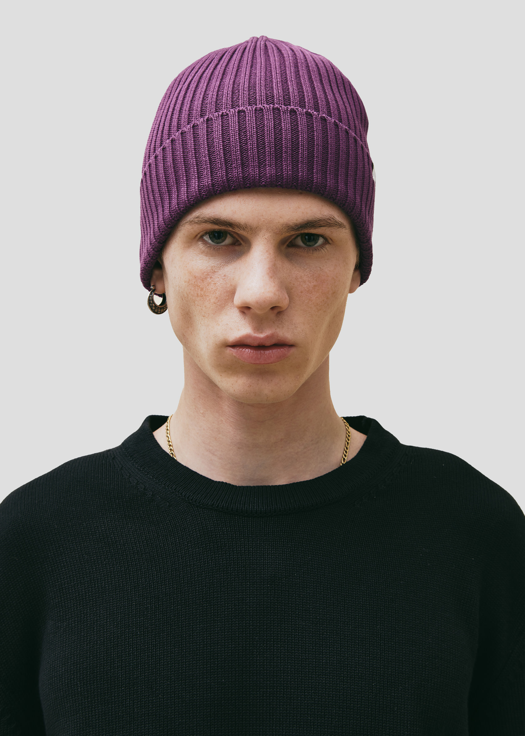 SEVEN GAUGE: COTTON BEANIE MAUVE