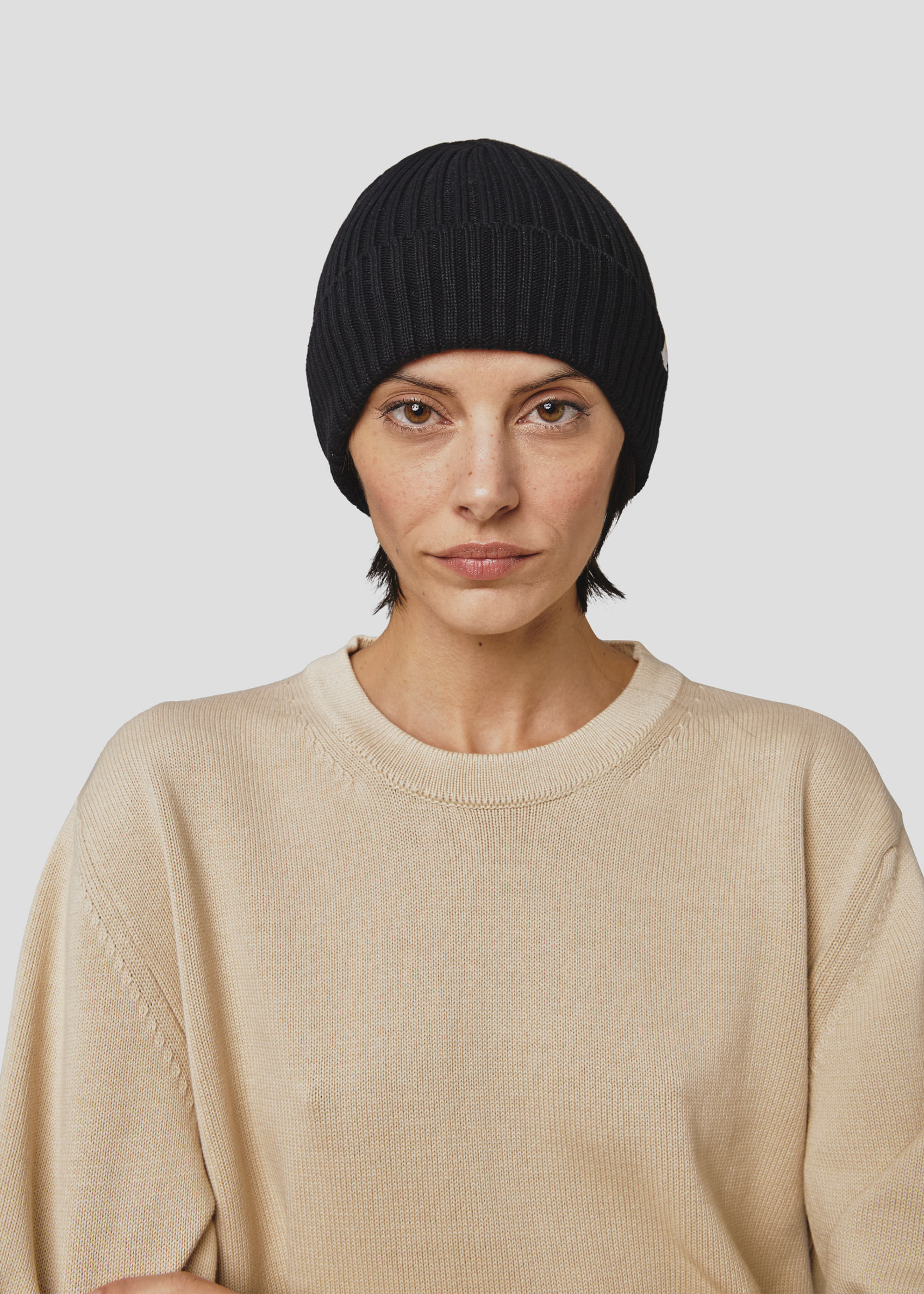 SEVEN GAUGE: COTTON BEANIE BLACK