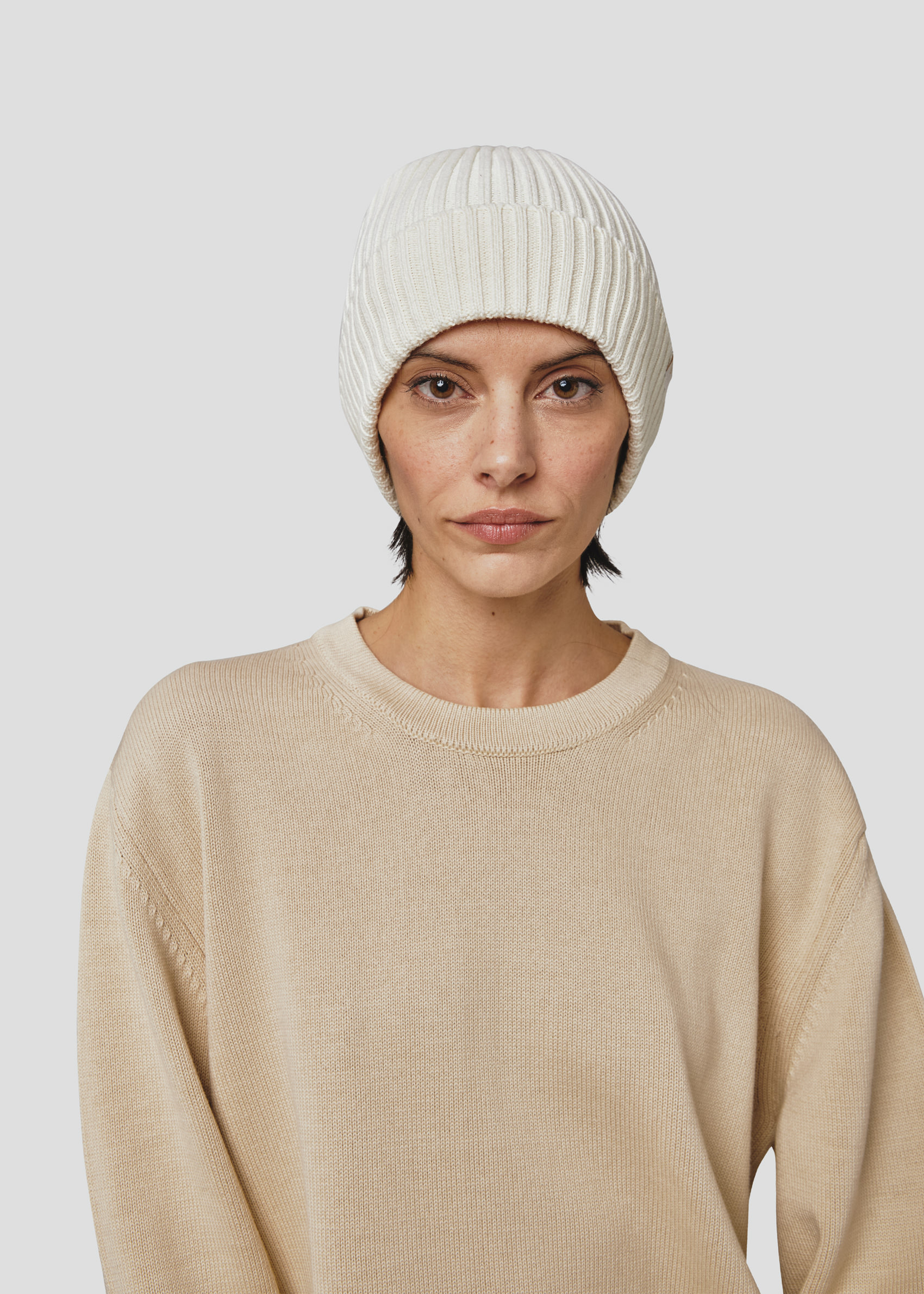SEVEN GAUGE: COTTON BEANIE CREAM