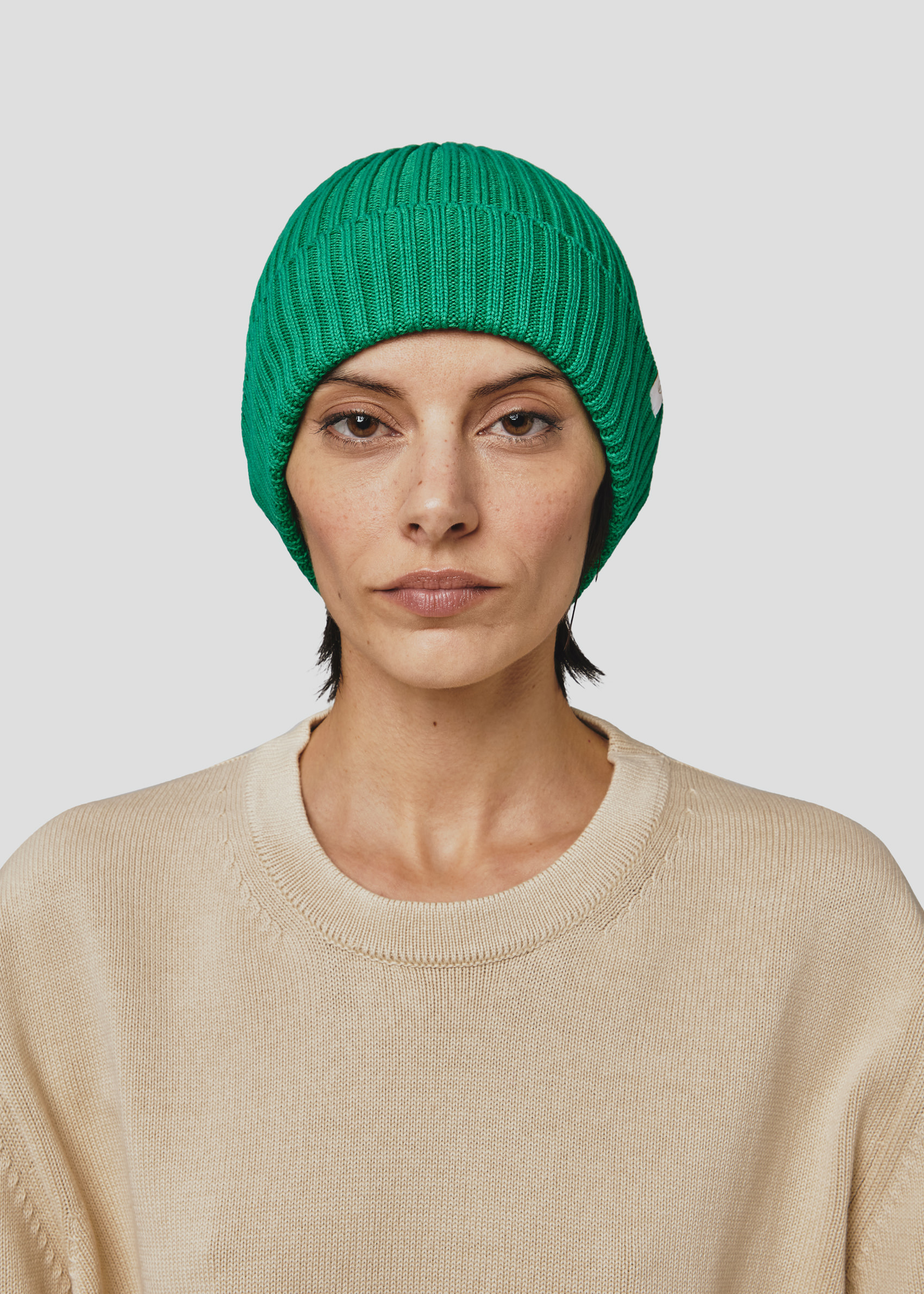 SEVEN GAUGE: COTTON BEANIE GREEN