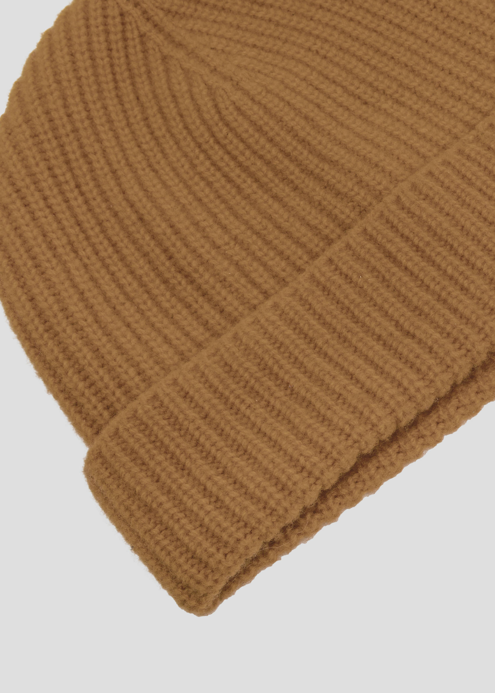SEVEN GAUGE: CUFFIA IN MAGLIA CAMMELLO