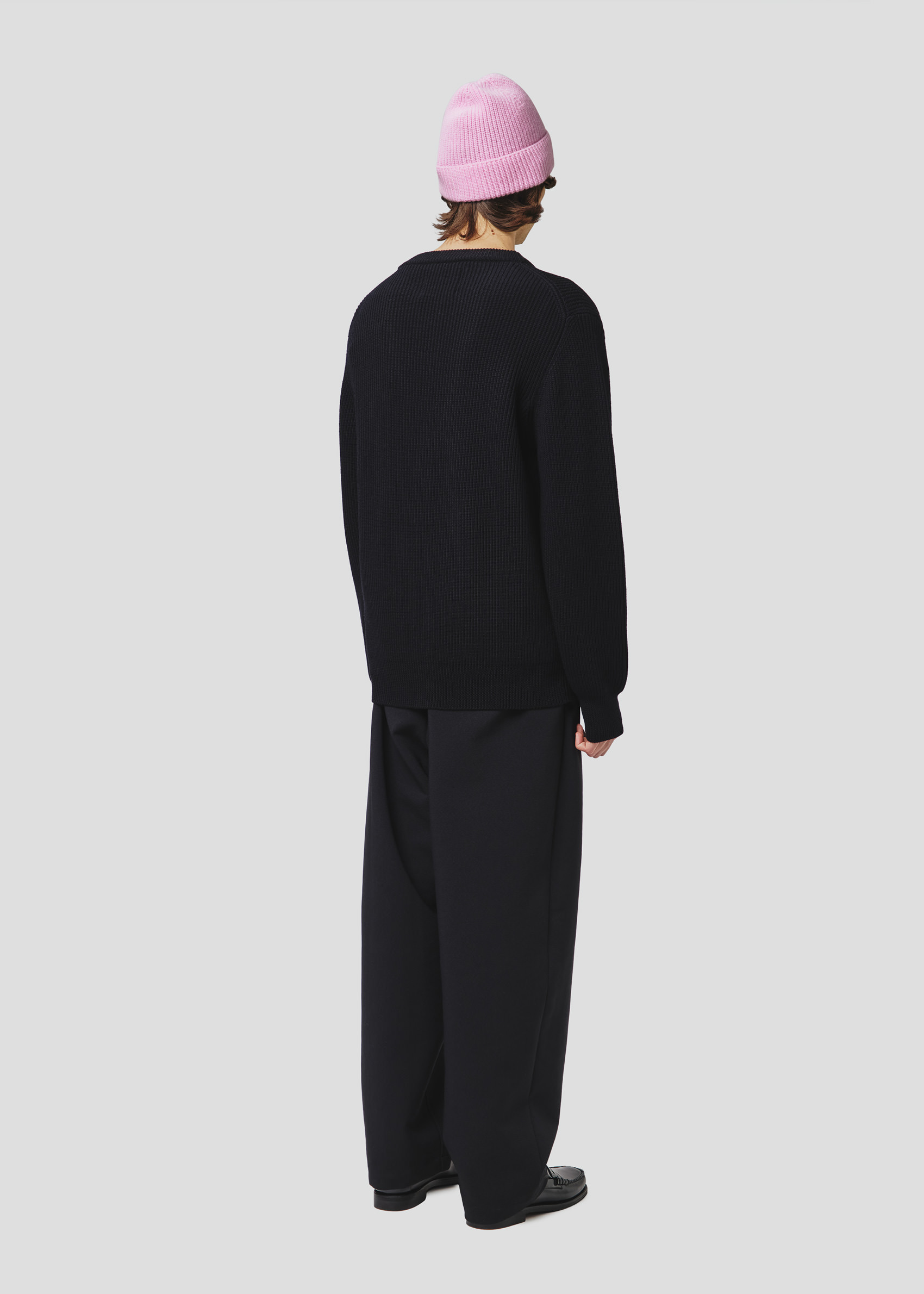 SEVEN GAUGE: CARDIGAN COSTA INGLESE LANA NERO