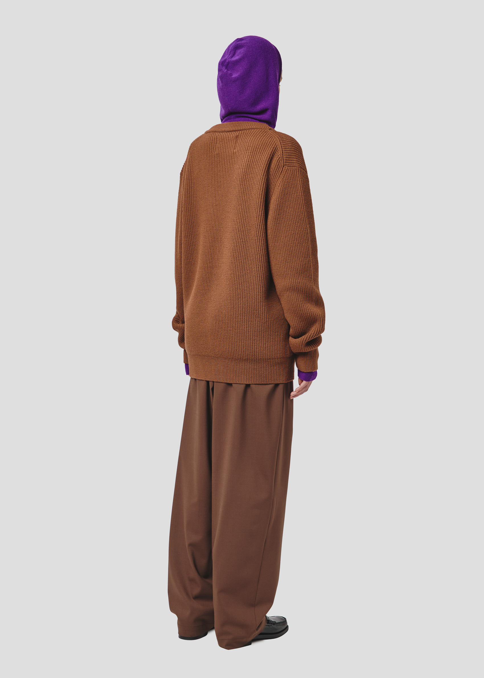 SEVEN GAUGE: CARDIGAN COSTA INGLESE LANA NOCCIOLA