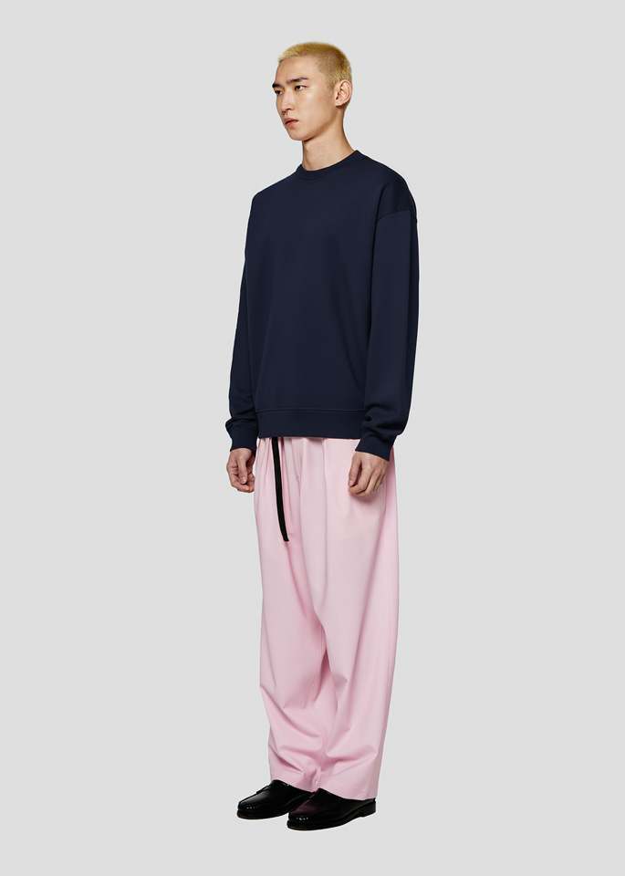 SEVEN GAUGE: FELPA GIROCOLLO BLU