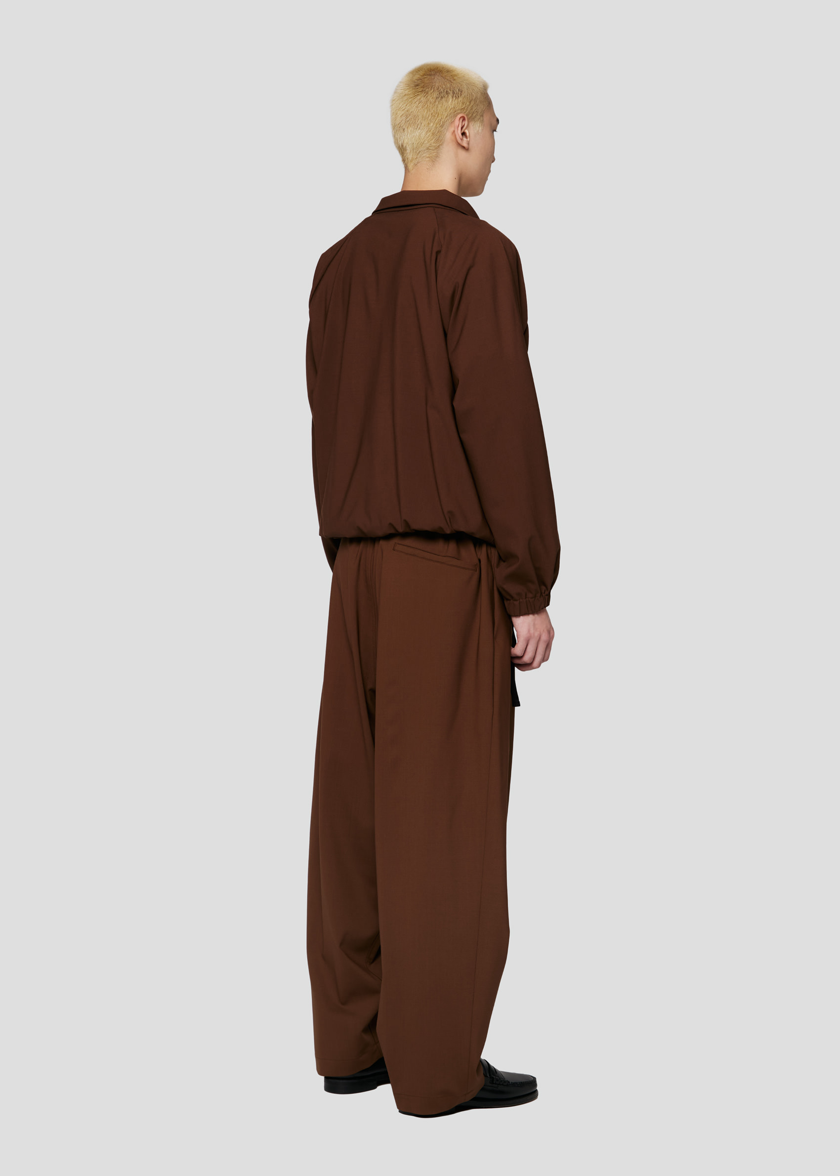 SEVEN GAUGE: ZIP JACKET TROPICAL WOOL BROWN