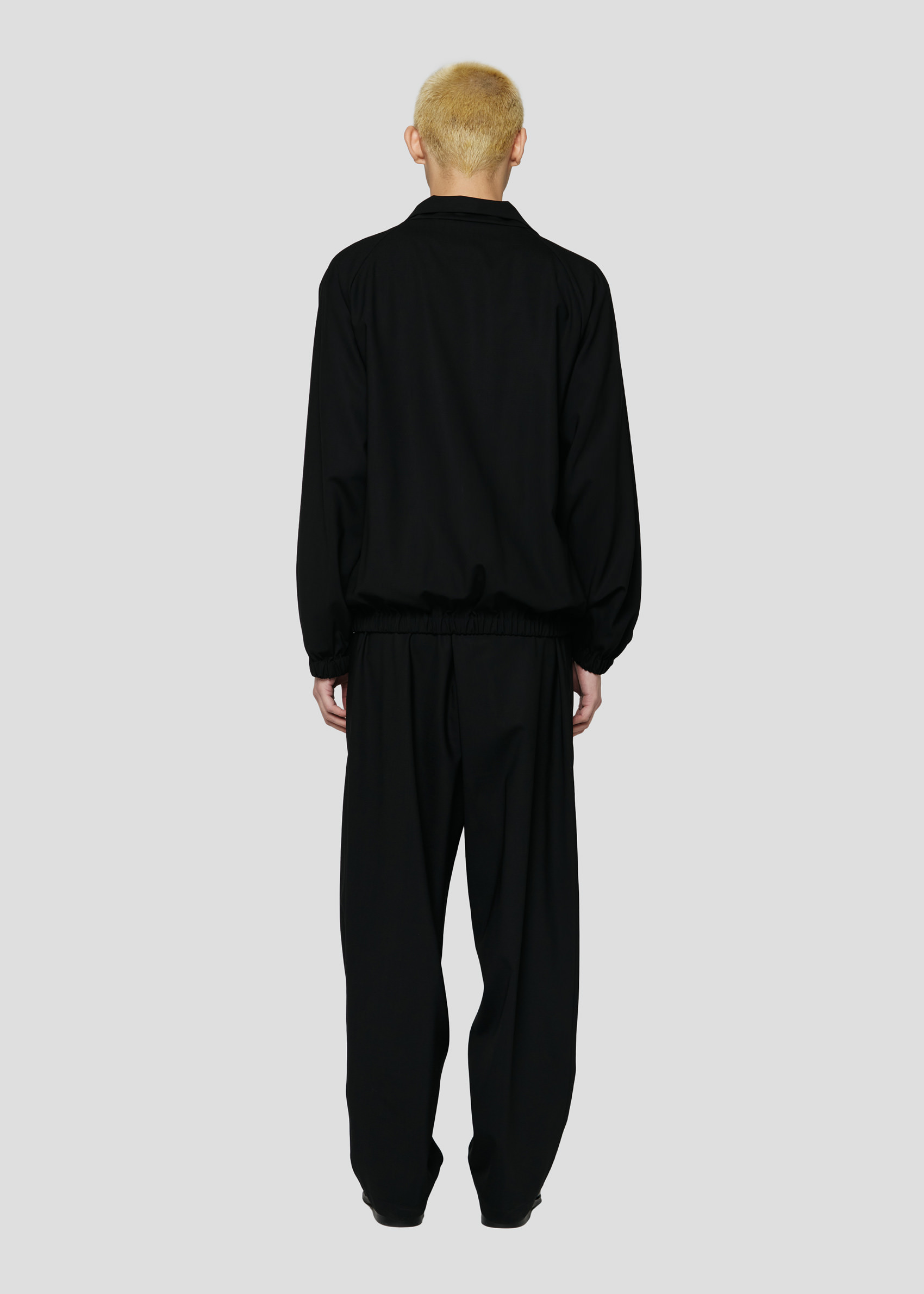 SEVEN GAUGE: ZIP JACKET TROPICAL WOOL BLACK