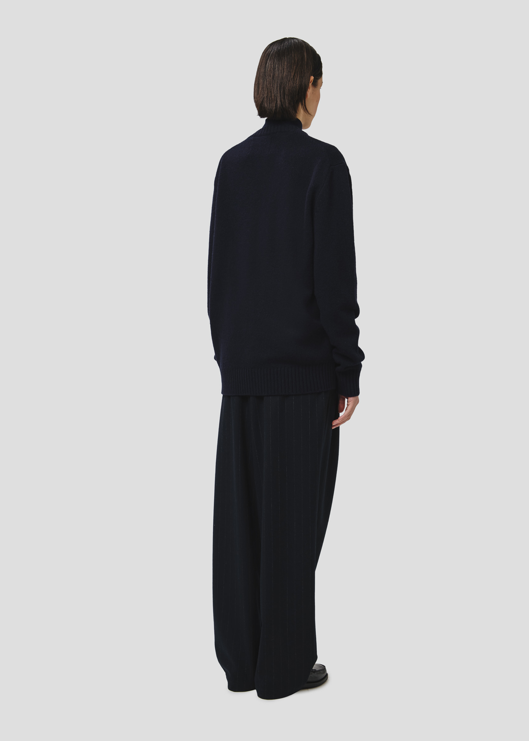SEVEN GAUGE: MAGLIA GIROCOLLO IN LANA BLU