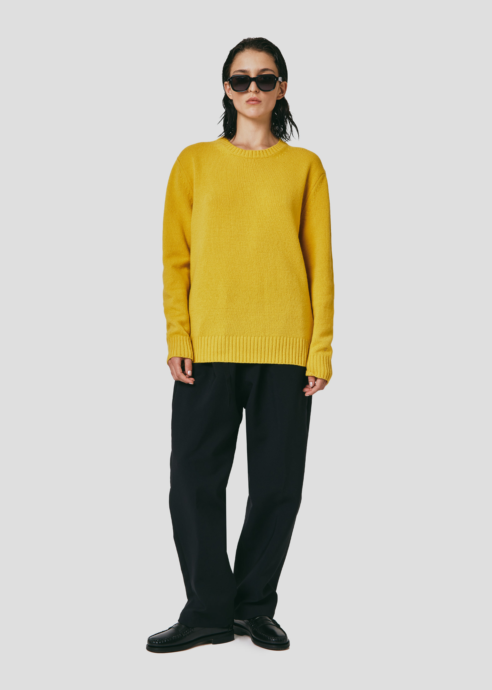 SEVEN GAUGE: MAGLIA GIROCOLLO IN LANA GIALLO