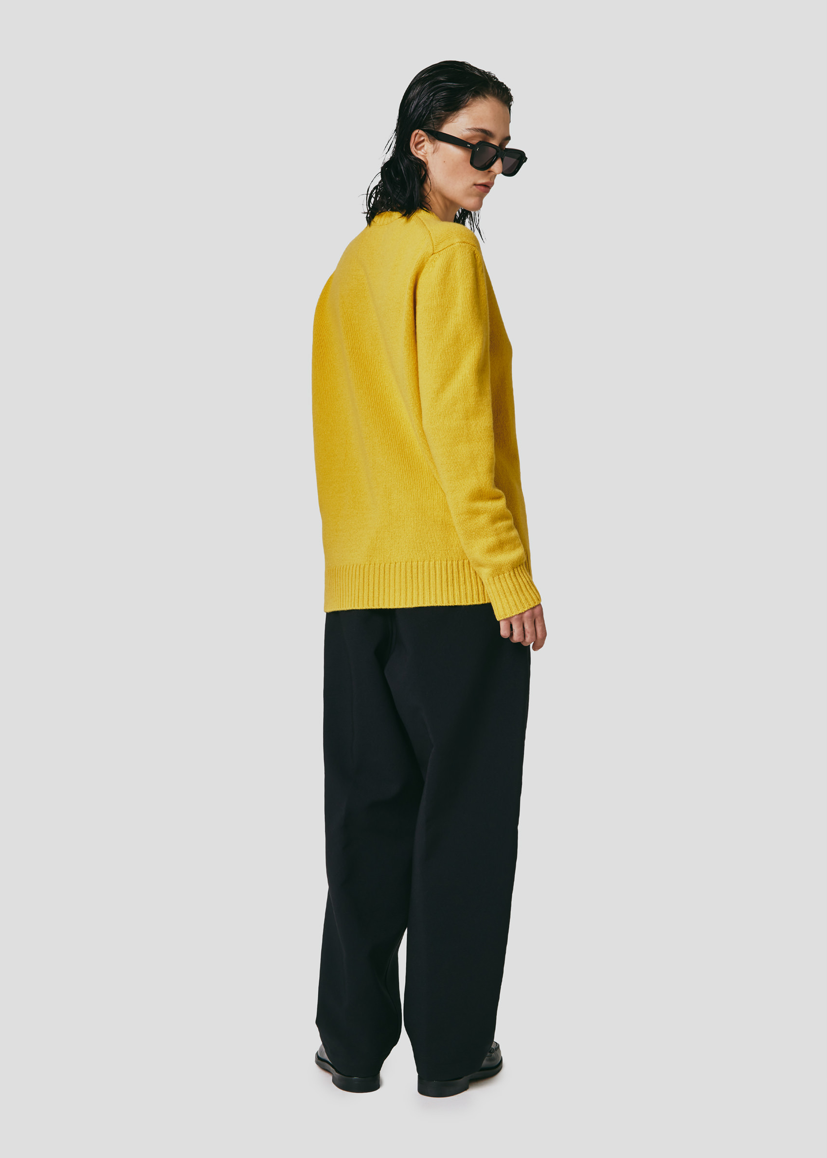 SEVEN GAUGE: MAGLIA GIROCOLLO IN LANA GIALLO