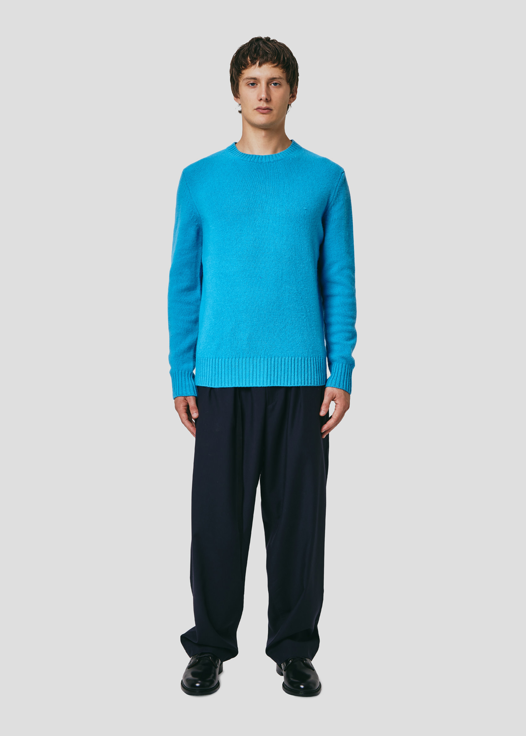 SEVEN GAUGE: MAGLIA GIROCOLLO IN LANA TURCHESE