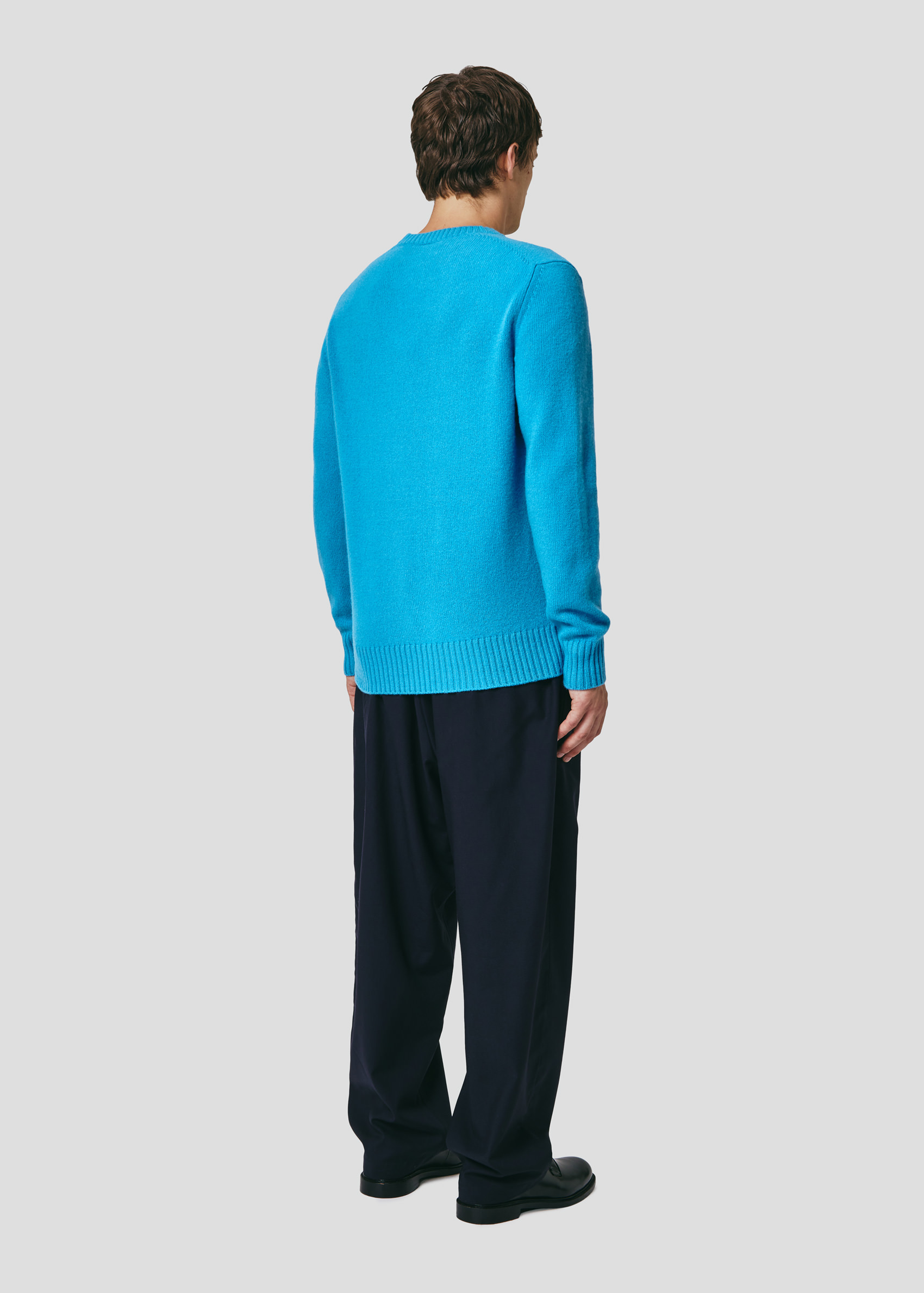 SEVEN GAUGE: MAGLIA GIROCOLLO IN LANA TURCHESE