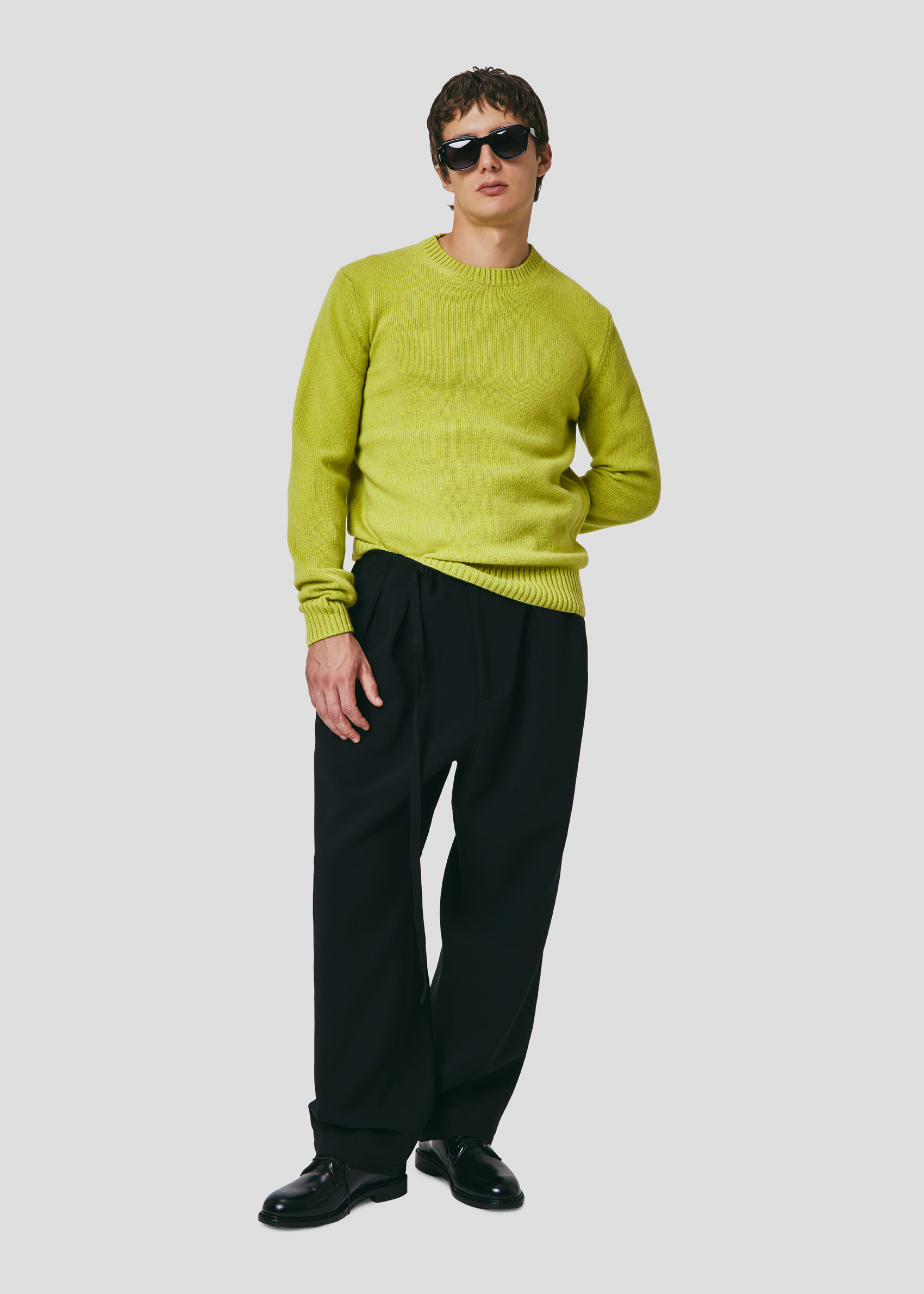SEVEN GAUGE: MAGLIA GIROCOLLO IN LANA ACIDO